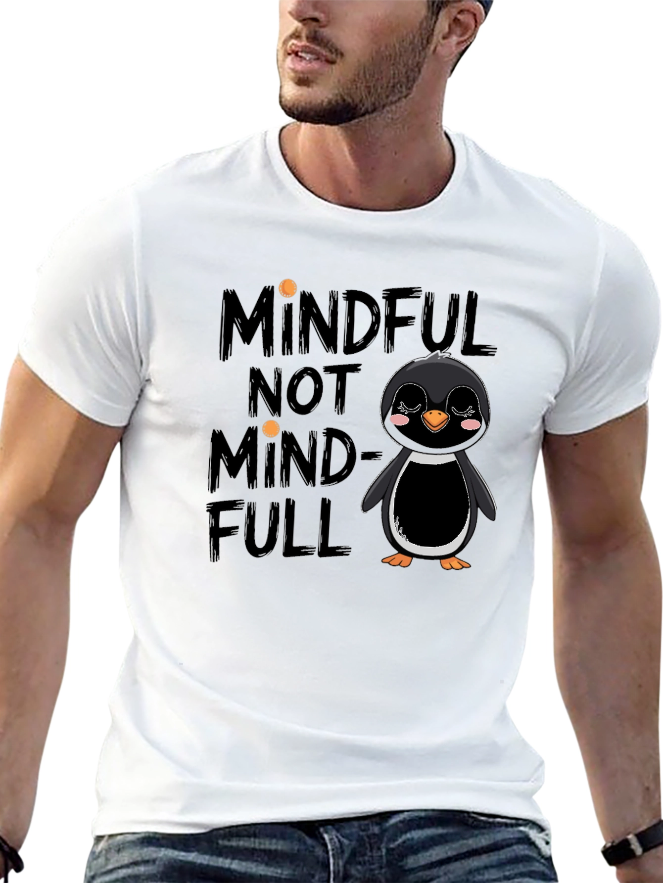 Mindful Penguin Graphic Tee
