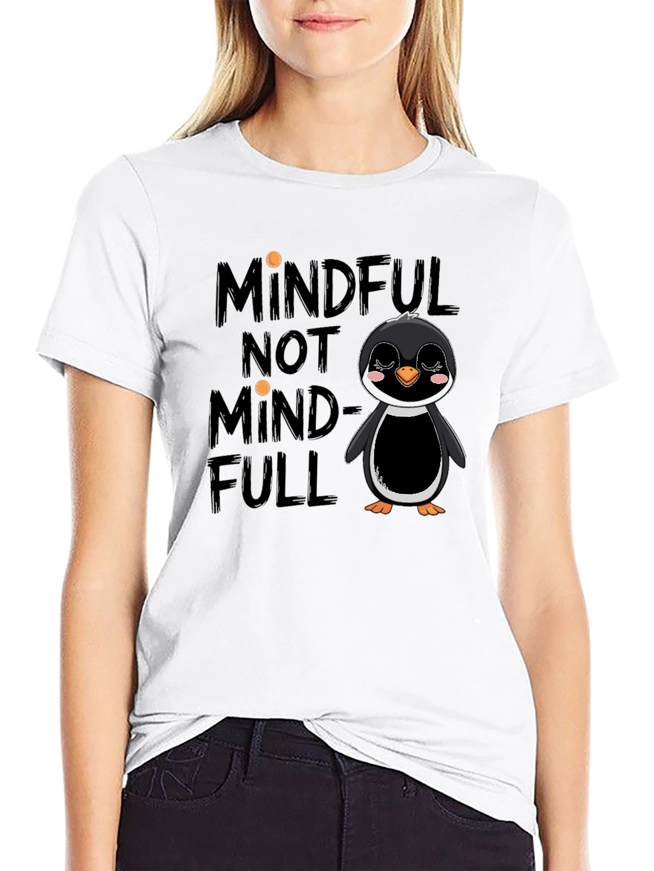 Mindful Penguin Graphic Tee
