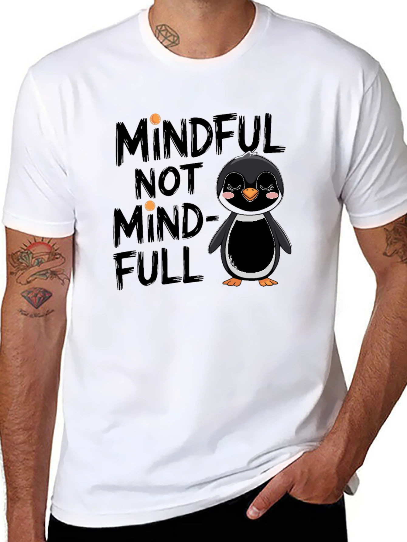 Mindful Penguin Graphic Tee