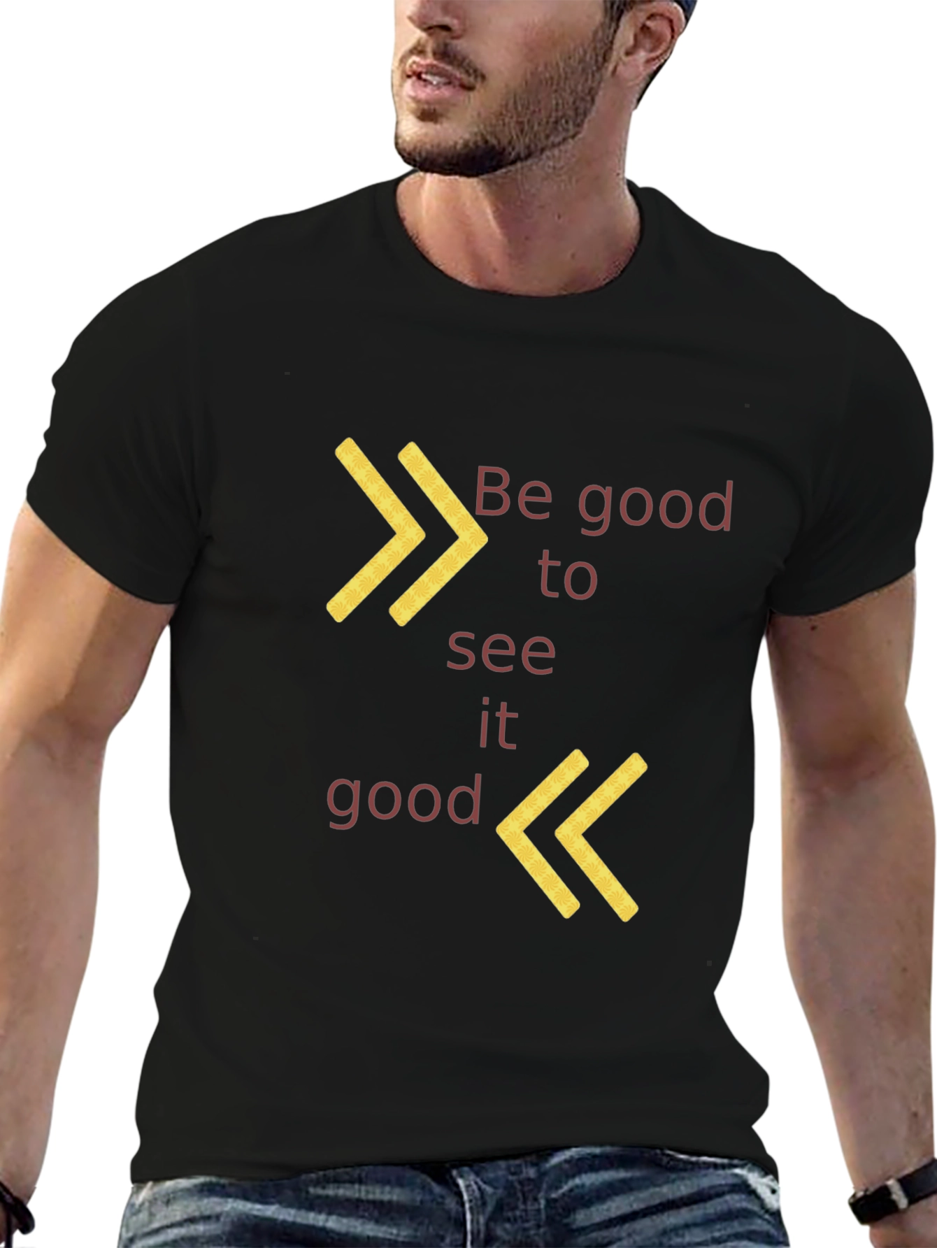 Be Good to See It Good Black Graphic Tee