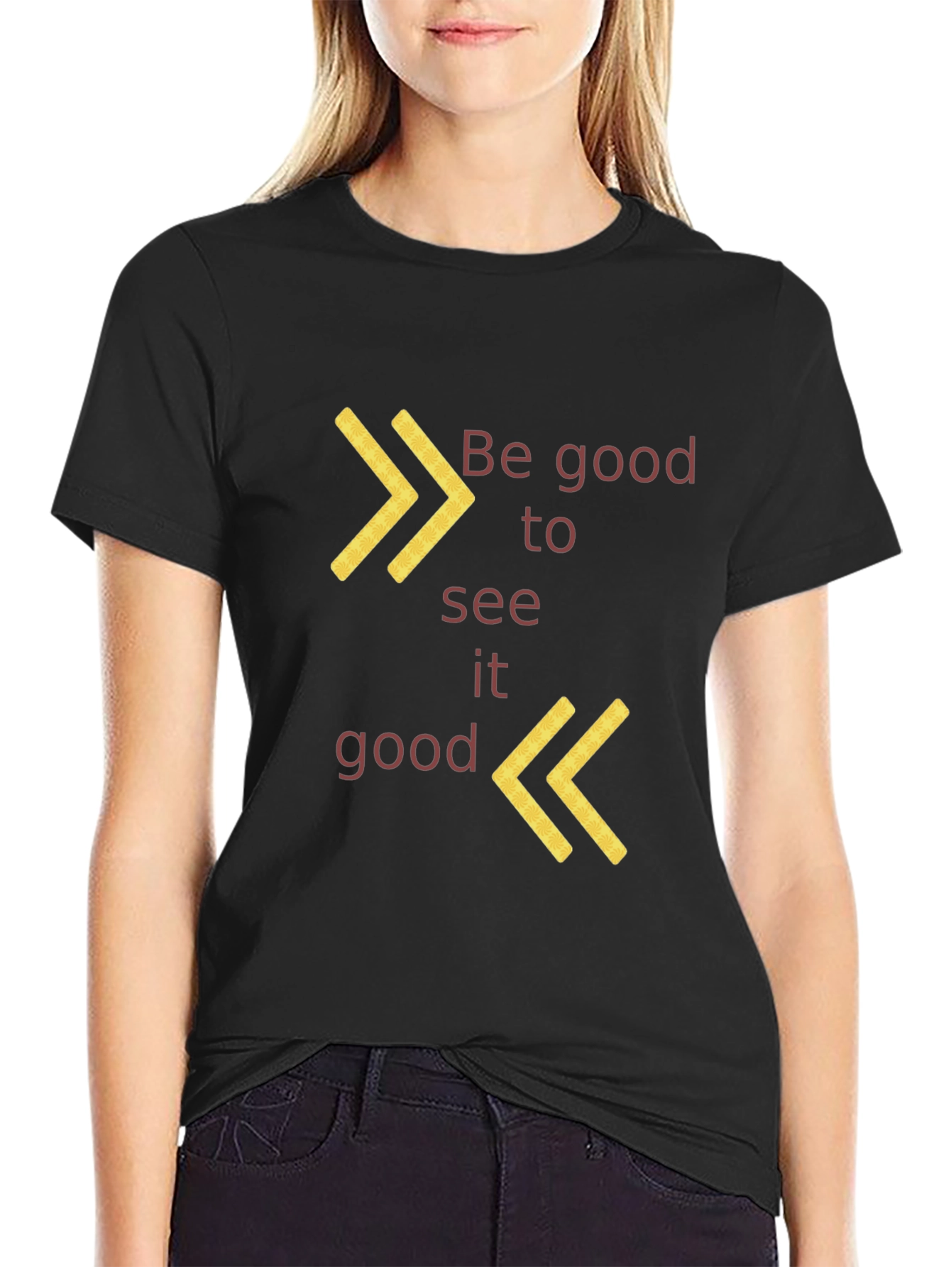 Be Good to See It Good Black Graphic Tee