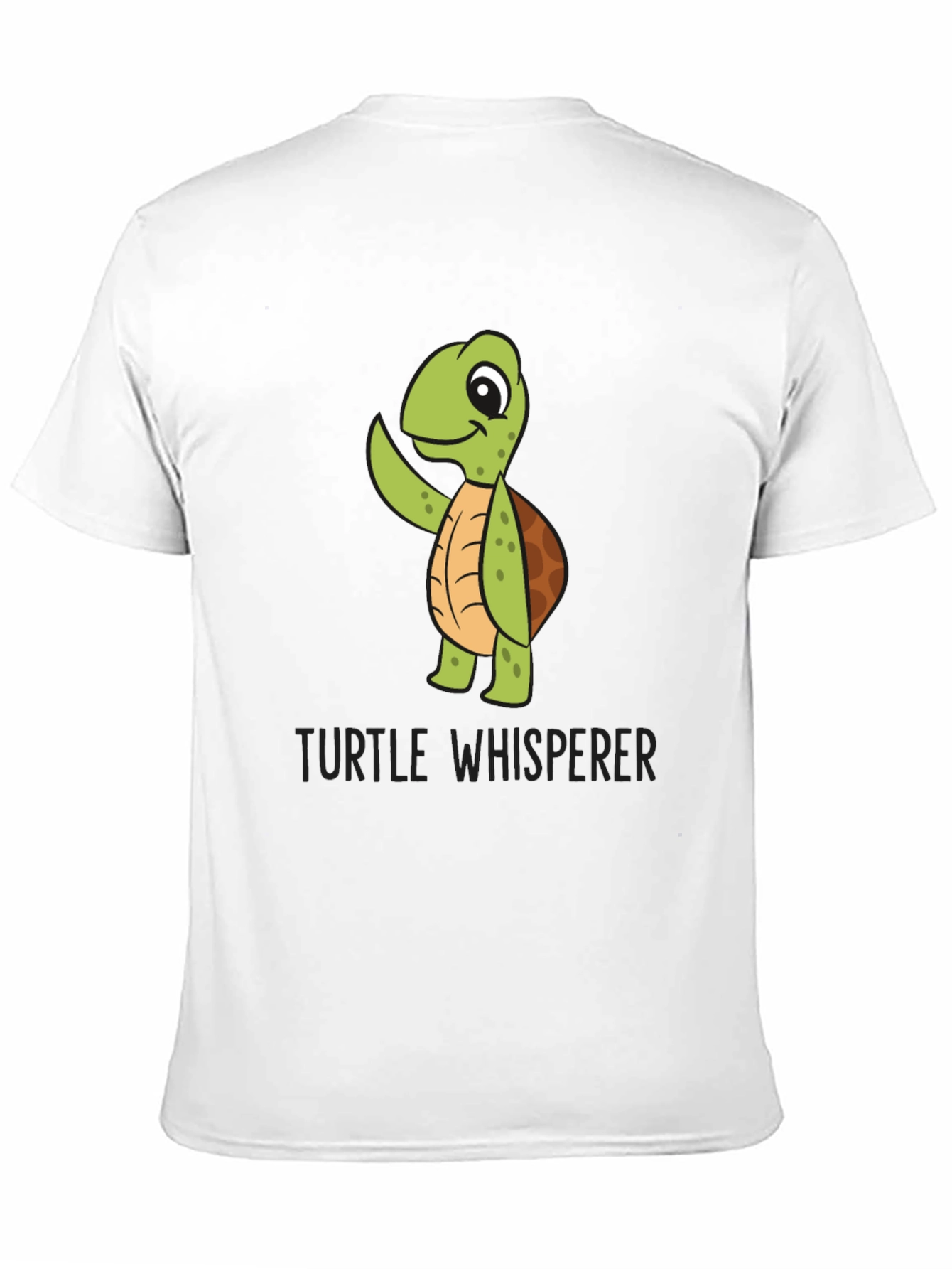 Turtle Whisperer Graphic Tee - Black Cotton T-Shirt