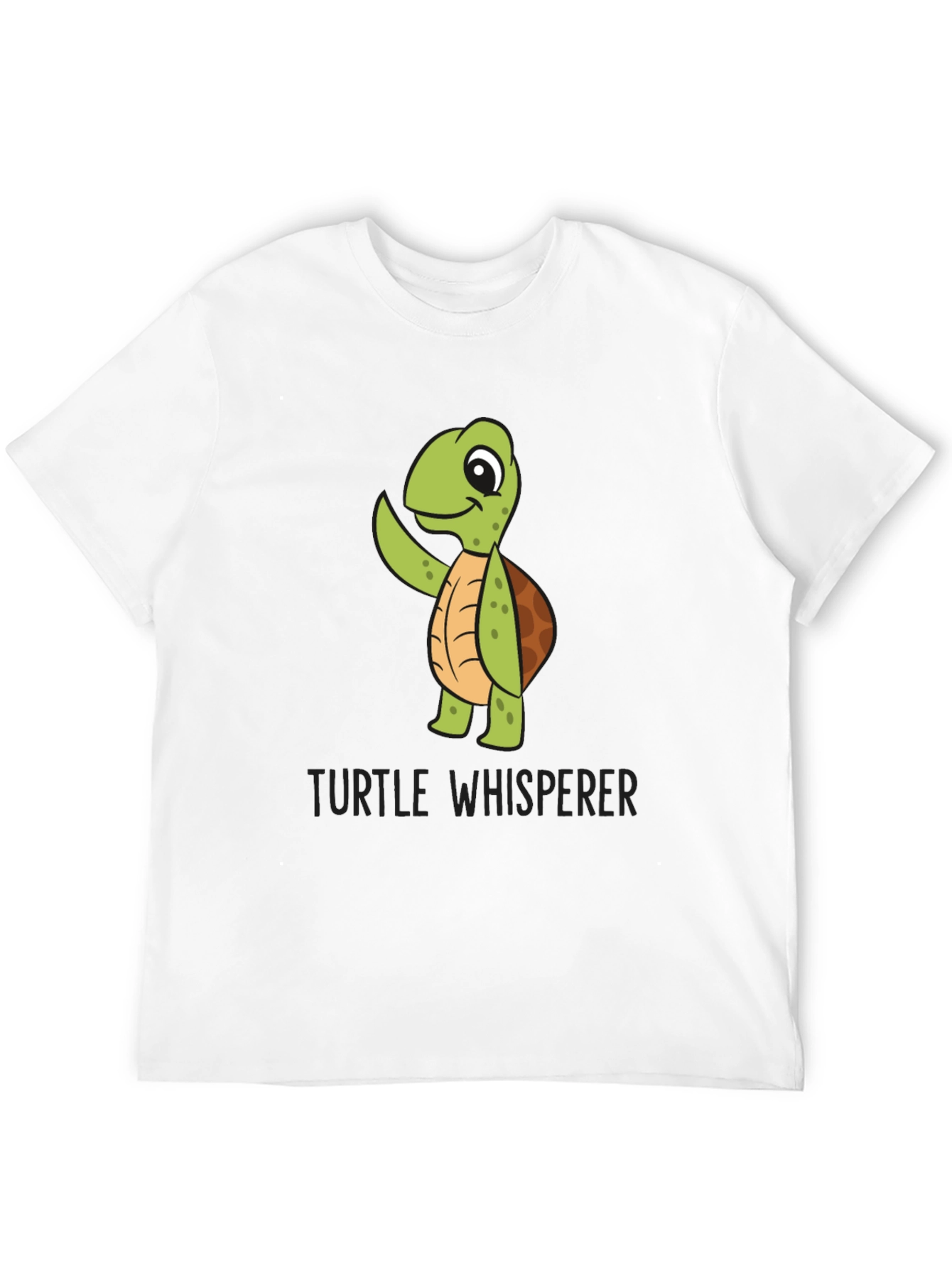 Turtle Whisperer Graphic Tee - Black Cotton T-Shirt