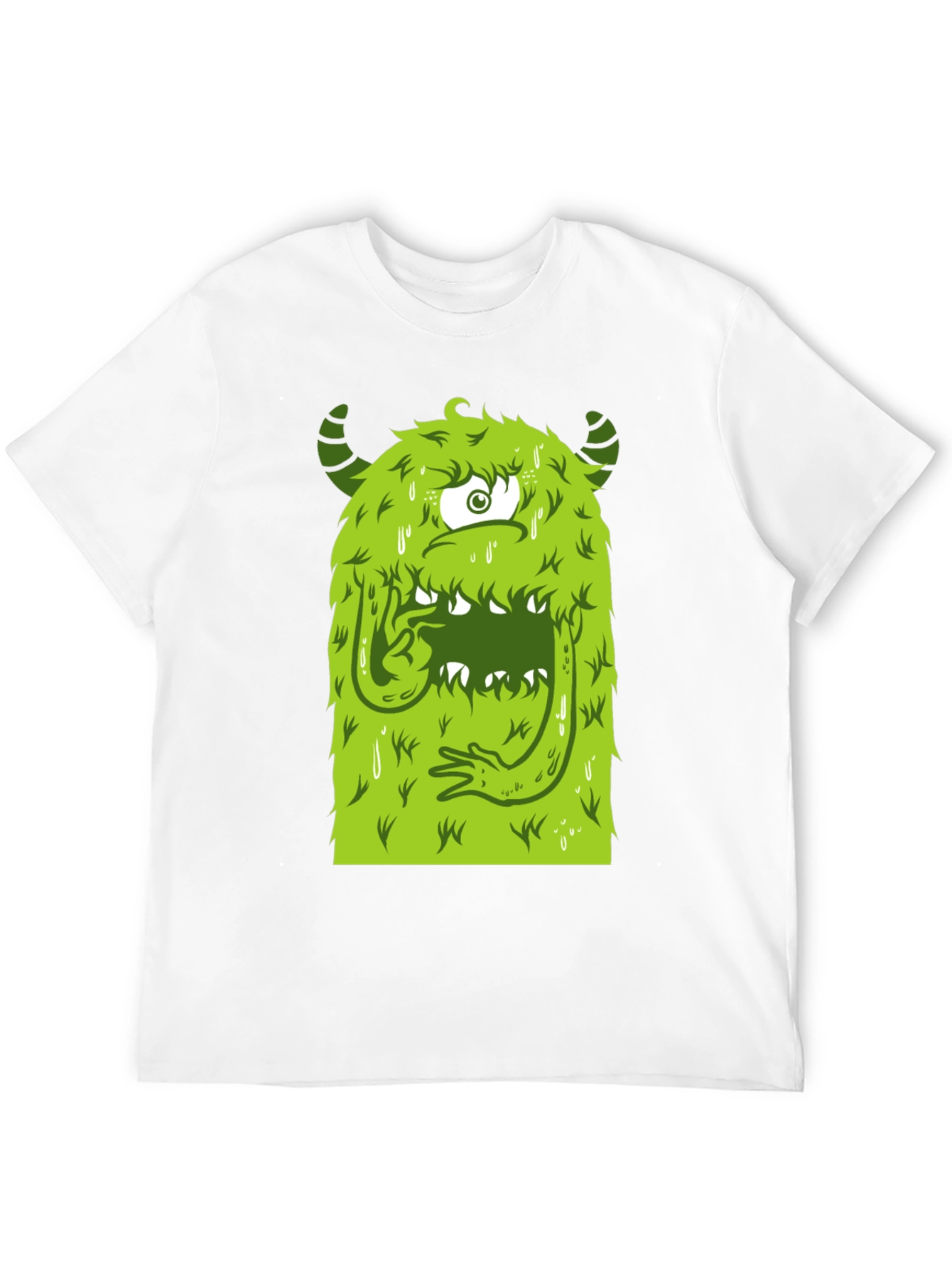 Monster Graphic Tee - Black Cotton T-Shirt