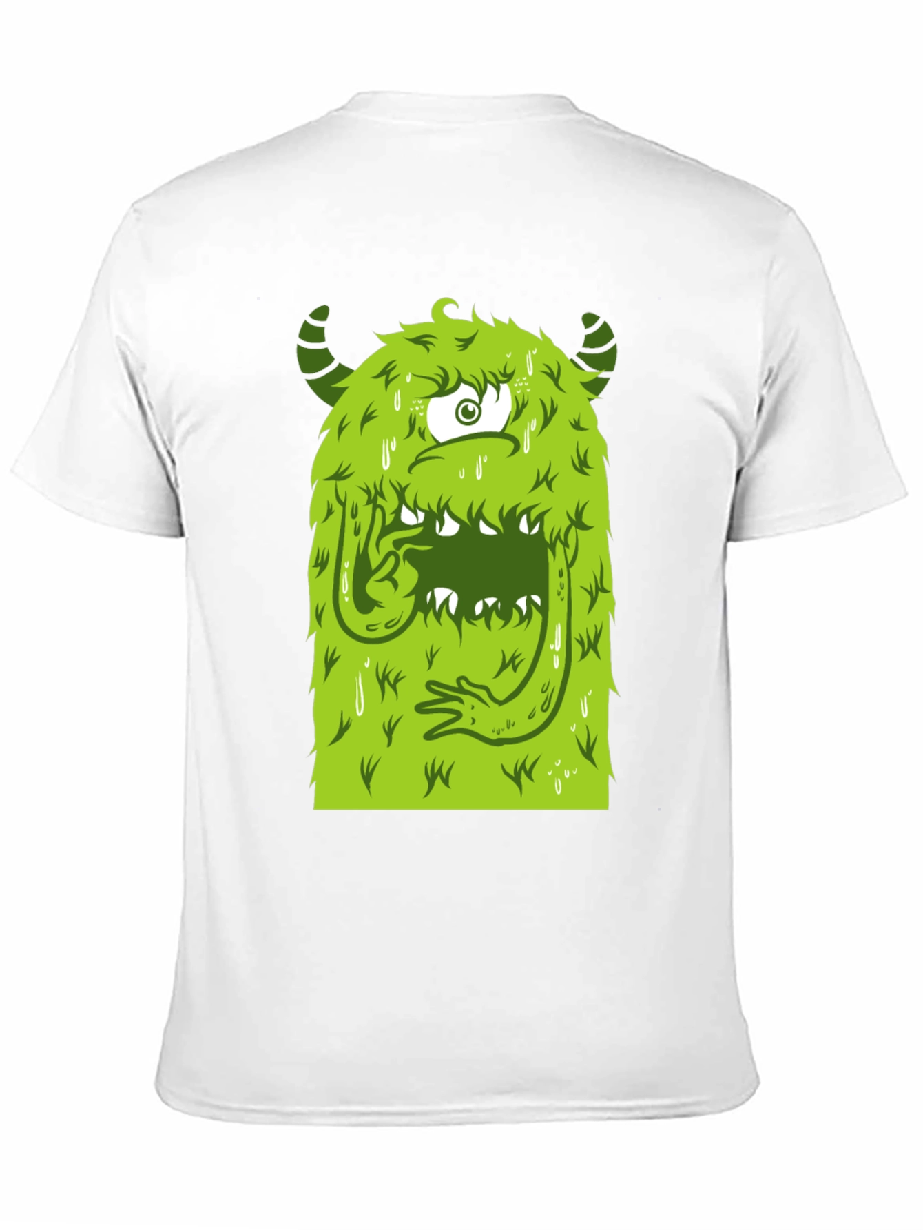 Monster Graphic Tee - Black Cotton T-Shirt