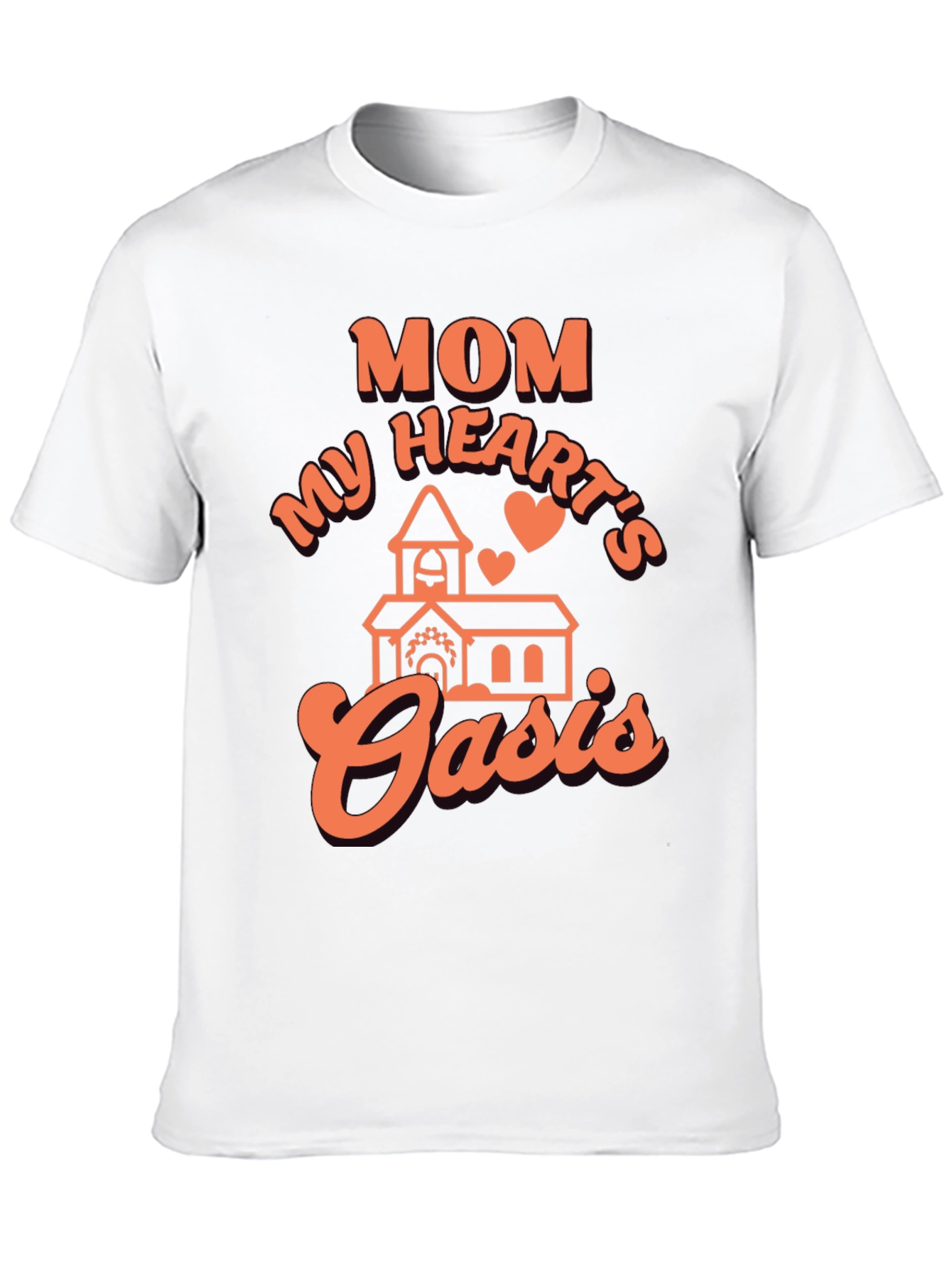 Mom My Hearts Oasis Black Graphic Tee