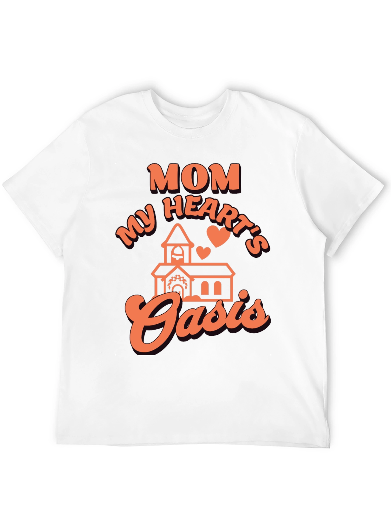Mom My Hearts Oasis Black Graphic Tee