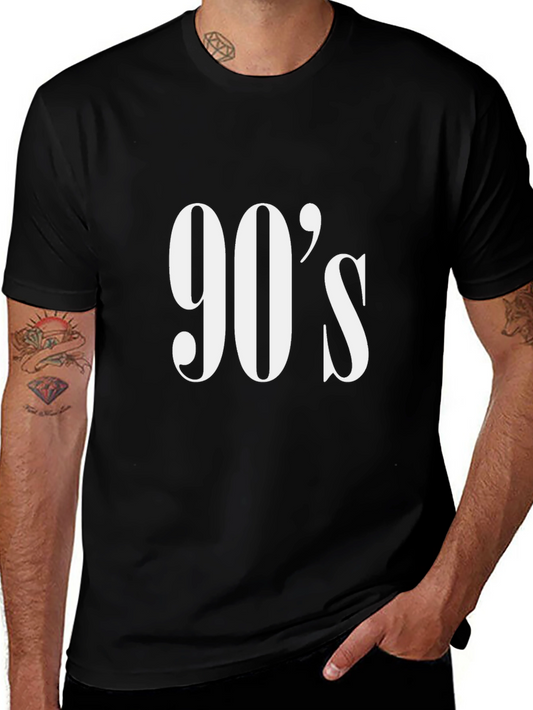 90s Retro Graphic Tee - Black