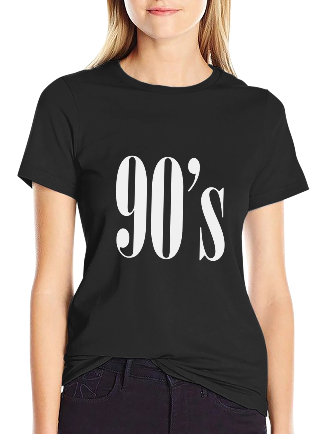 90s Retro Graphic Tee - Black