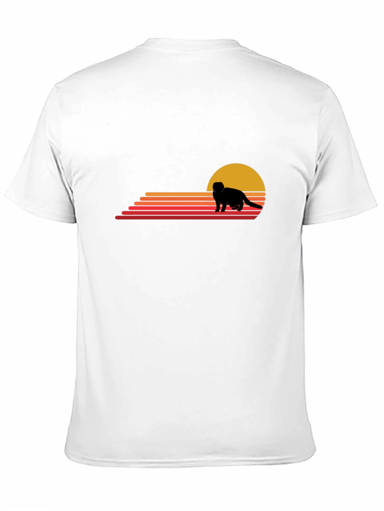 Retro Ferret Sunset Graphic T-Shirt