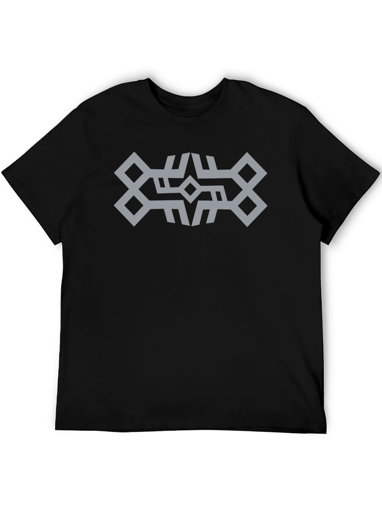 Geometric Pattern Black T-Shirt