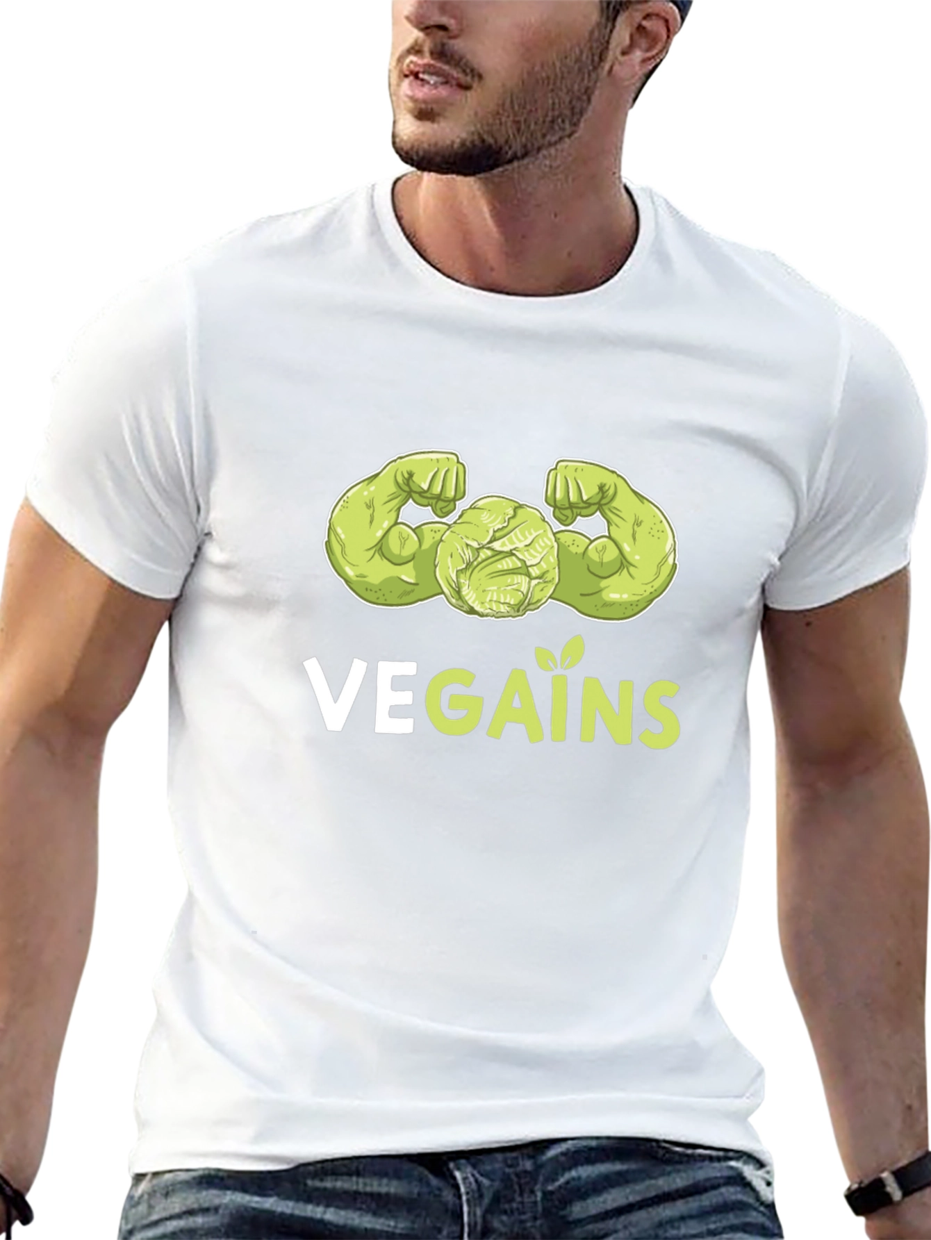 Vegan Gains T-Shirt - Plant Powered Fitness