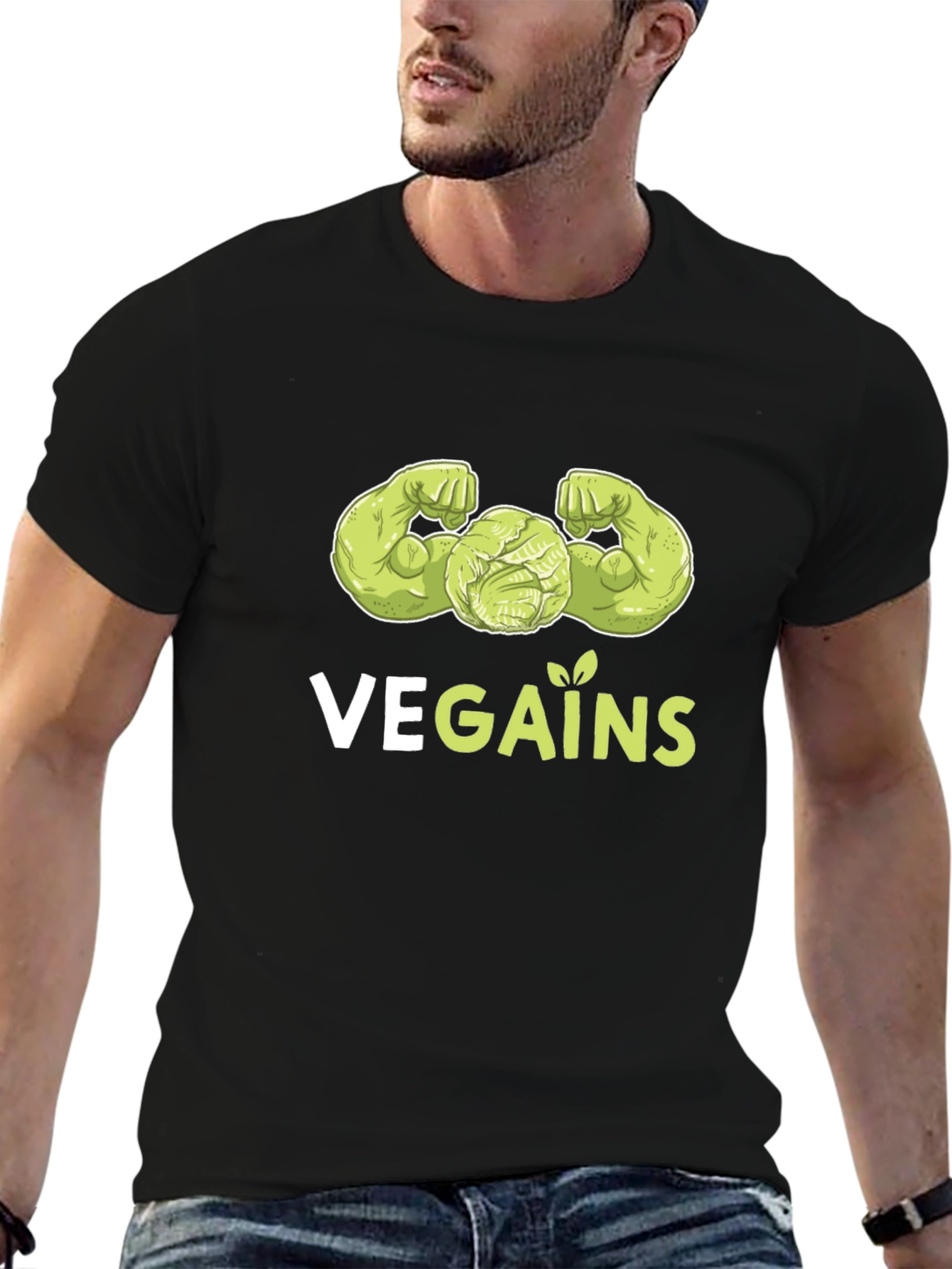 Vegan Gains T-Shirt - Plant Powered Fitness