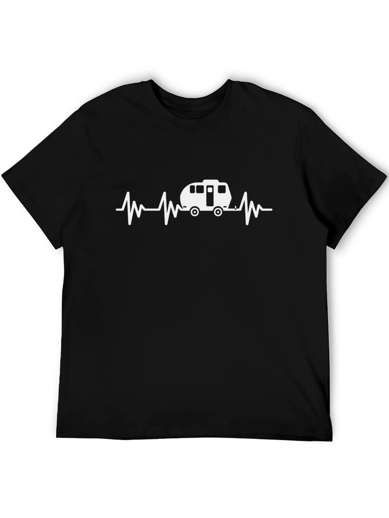 RV Heartbeat Graphic T-Shirt - Black