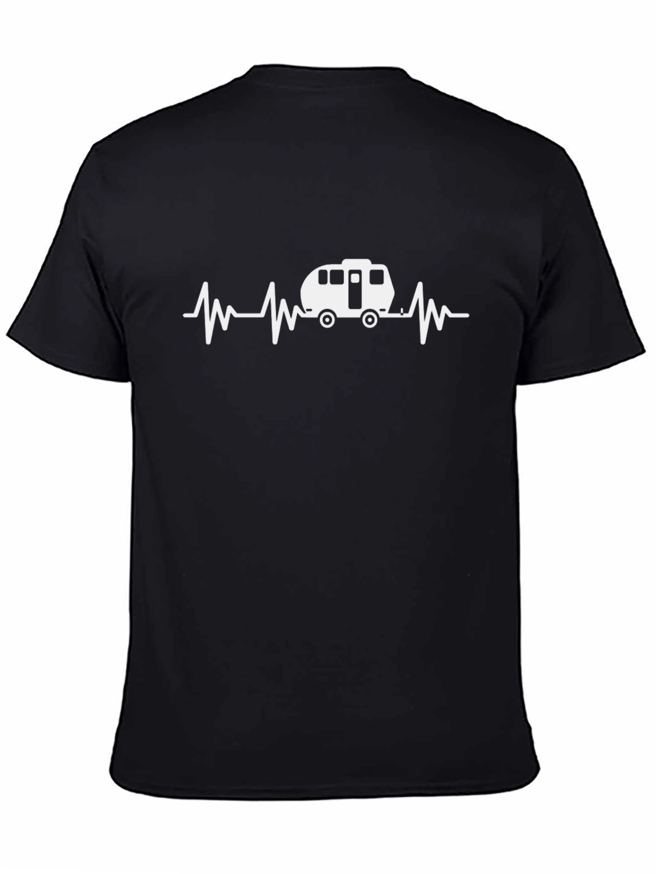 RV Heartbeat Graphic T-Shirt - Black
