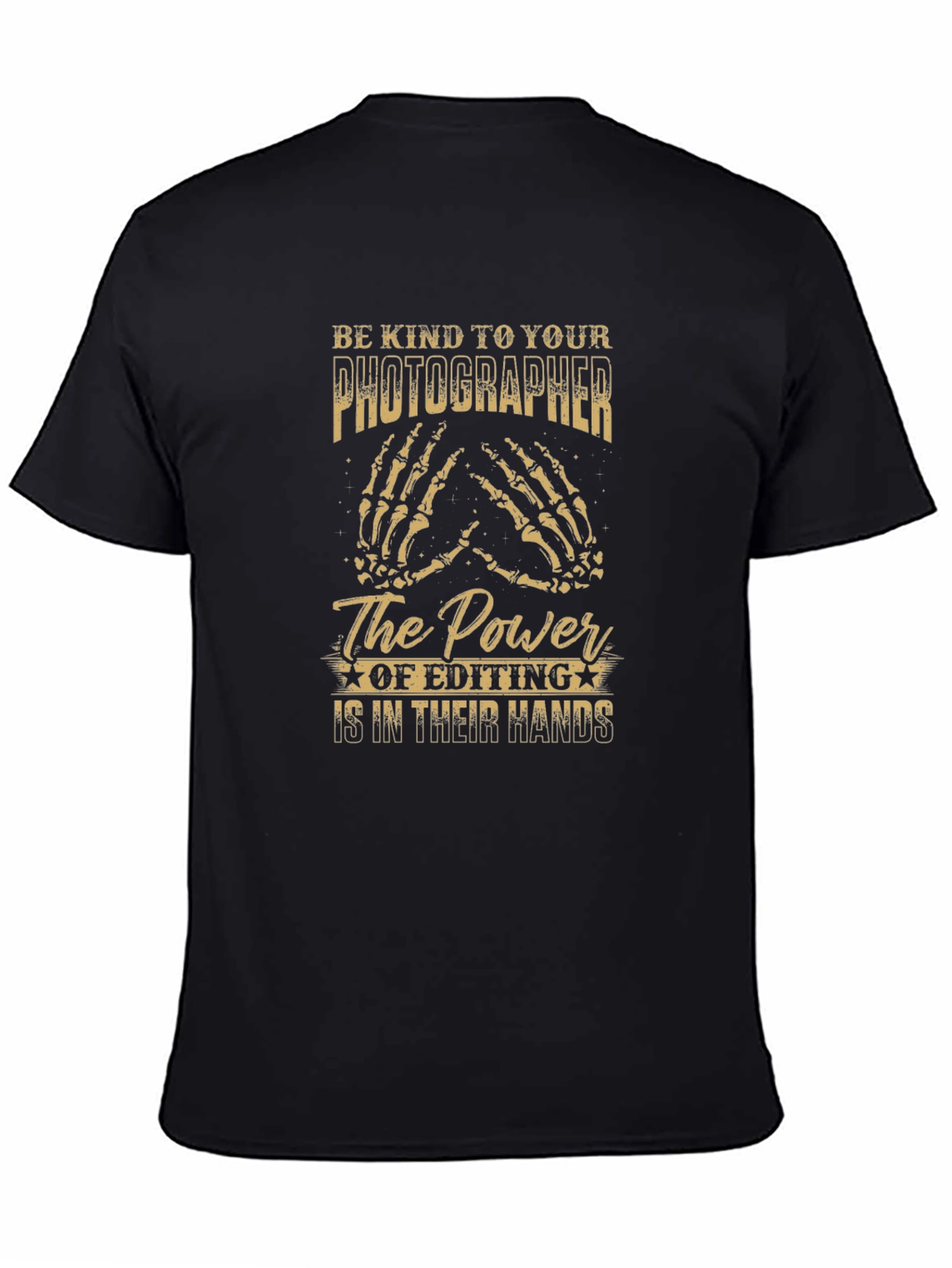 Photographer Editing Power T-Shirt - Black Graphic Tee