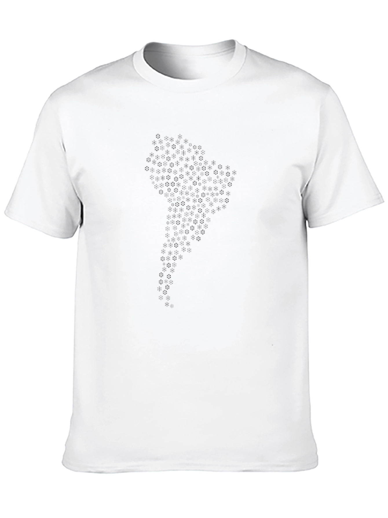 Abstract Pattern Black Crew Neck T-Shirt