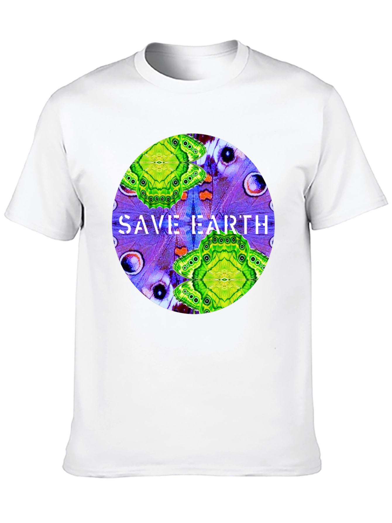 Save Earth T-Shirt: Butterfly Design Eco-Friendly