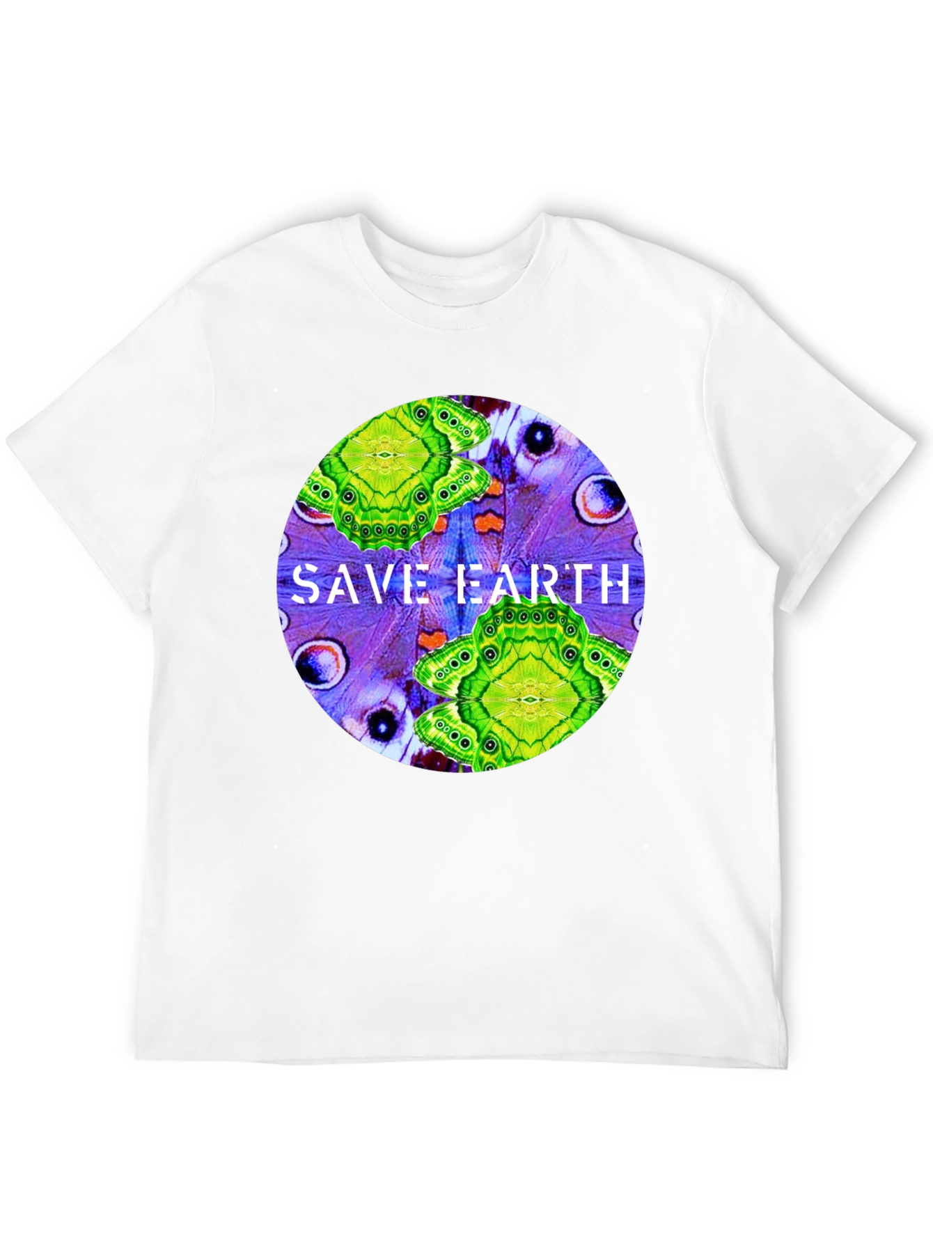 Save Earth T-Shirt: Butterfly Design Eco-Friendly