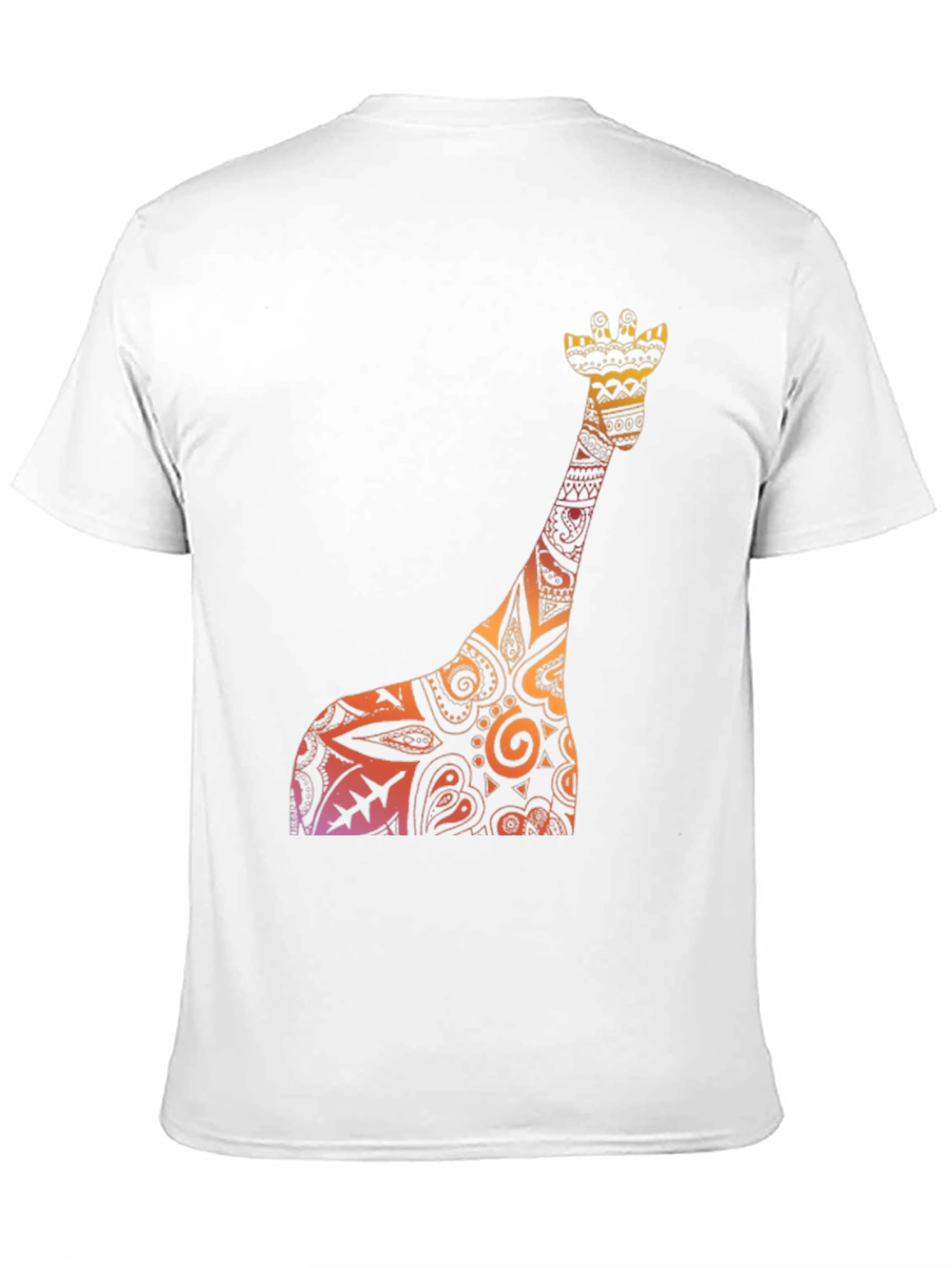 Giraffe Print Black Tee