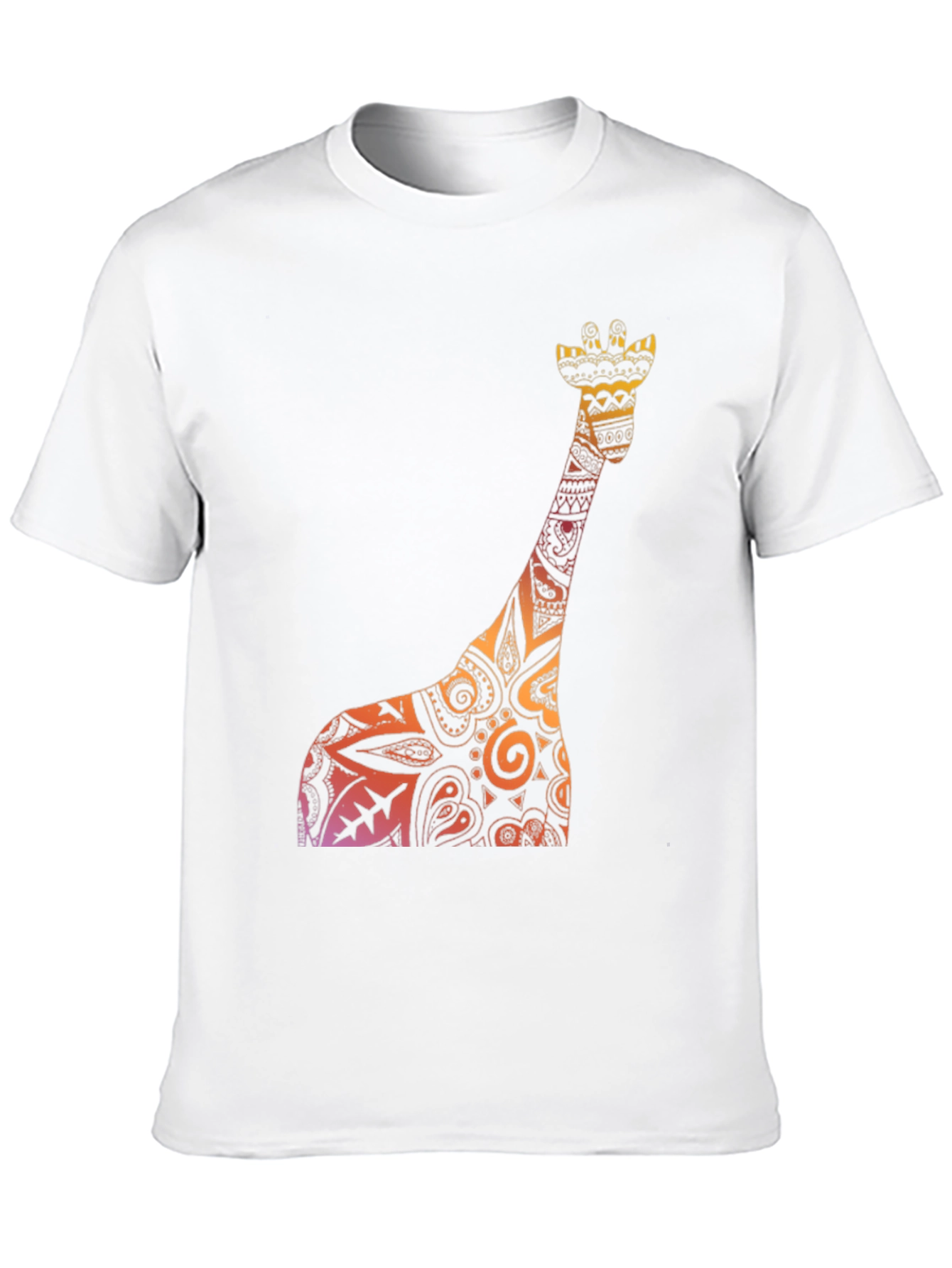 Giraffe Print Black Tee