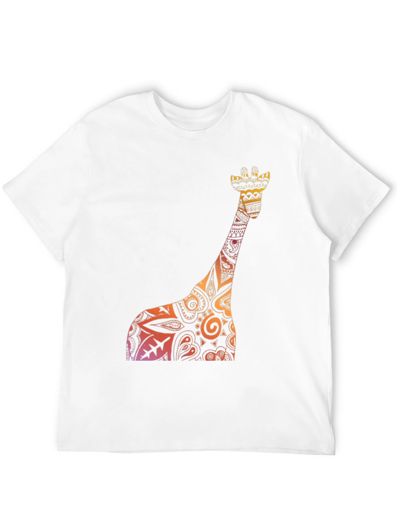 Giraffe Print Black Tee