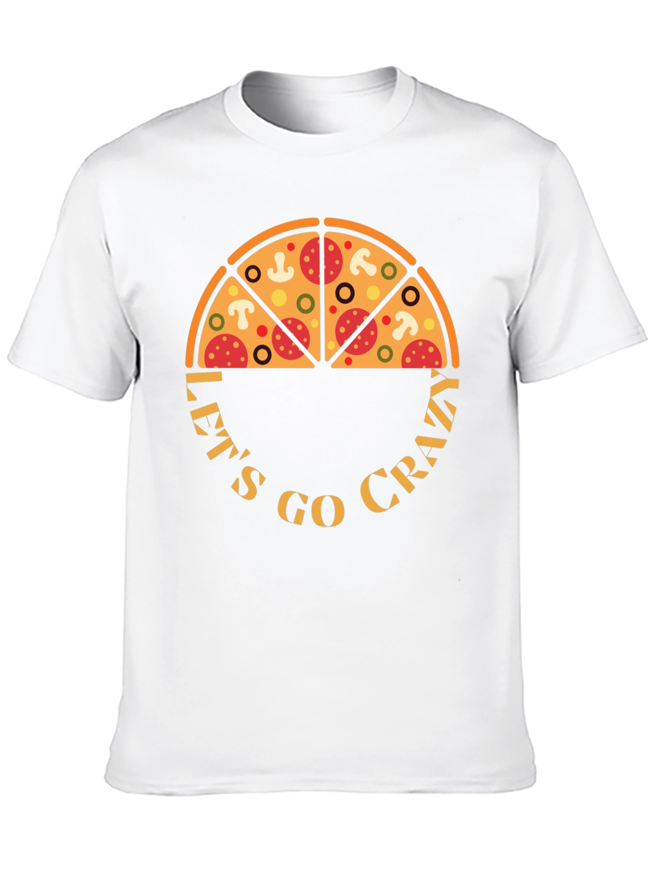 Pizza Crazy Graphic T-Shirt - Fun Design