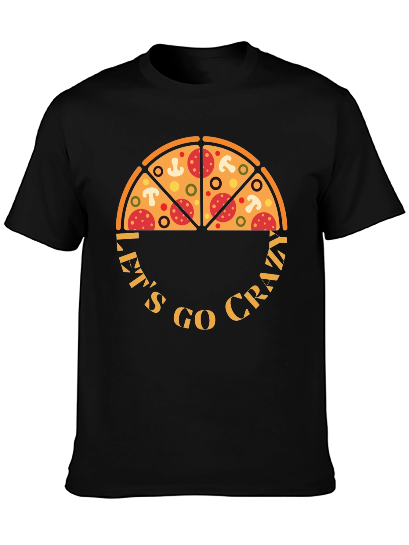 Pizza Crazy Graphic T-Shirt - Fun Design