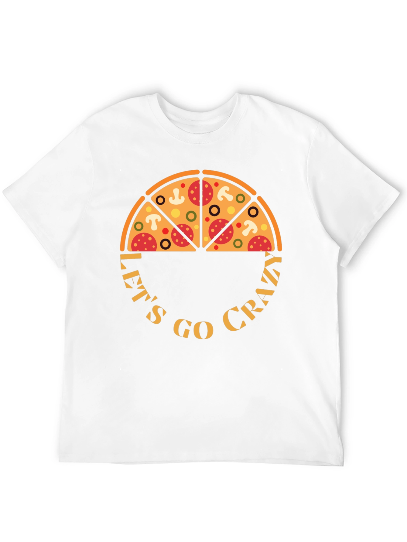 Pizza Crazy Graphic T-Shirt - Fun Design