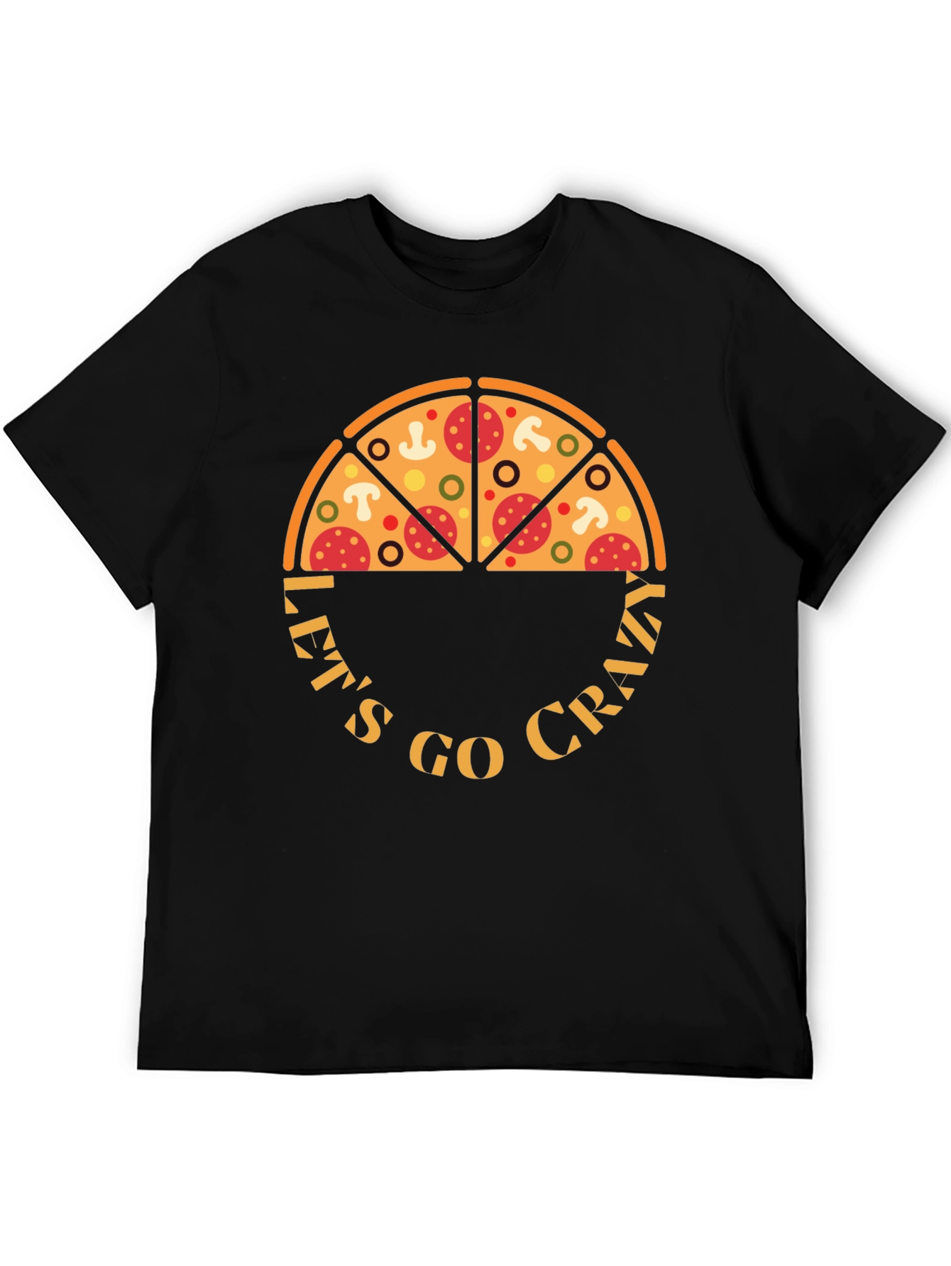 Pizza Crazy Graphic T-Shirt - Fun Design