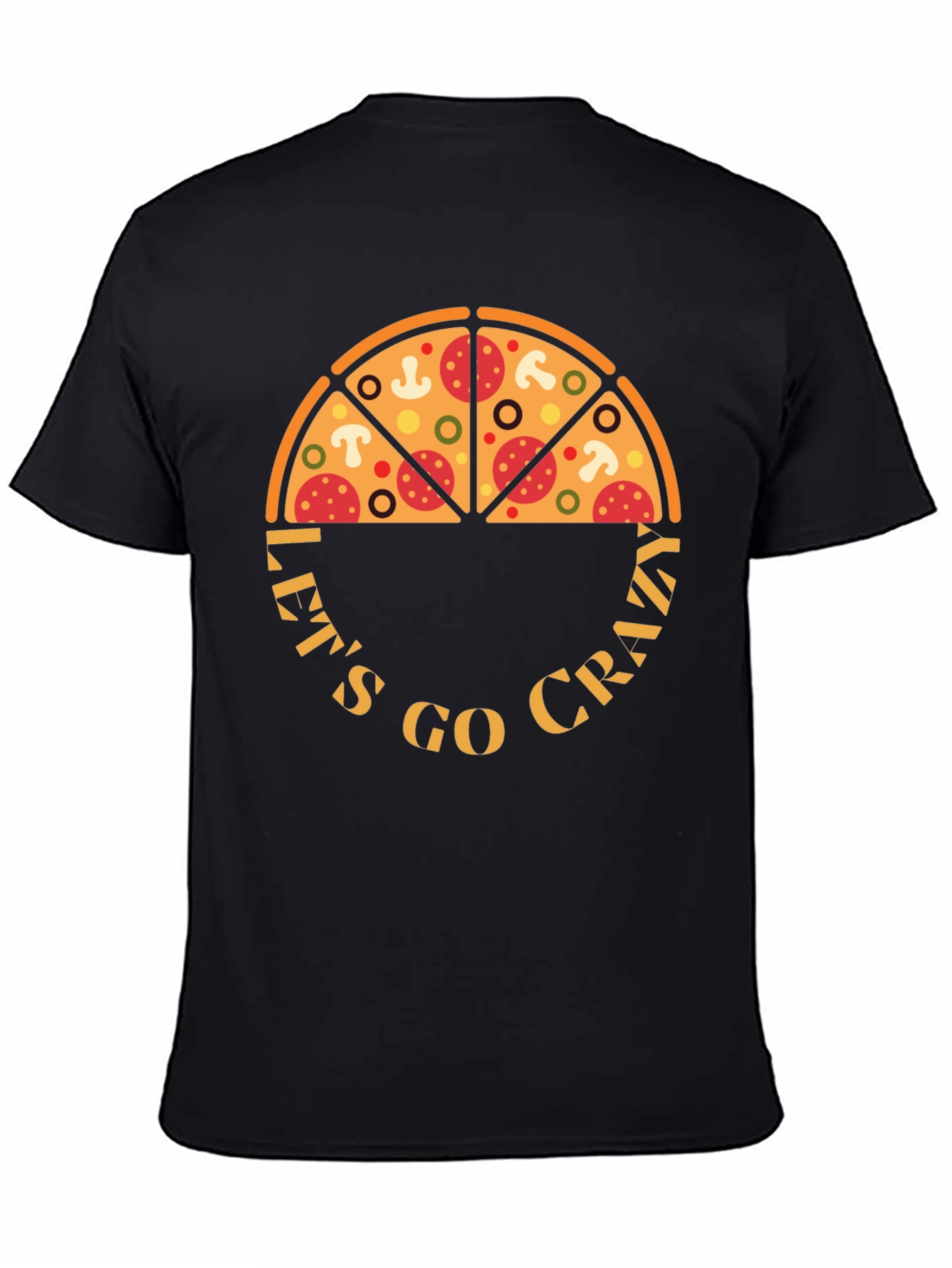 Pizza Crazy Graphic T-Shirt - Fun Design