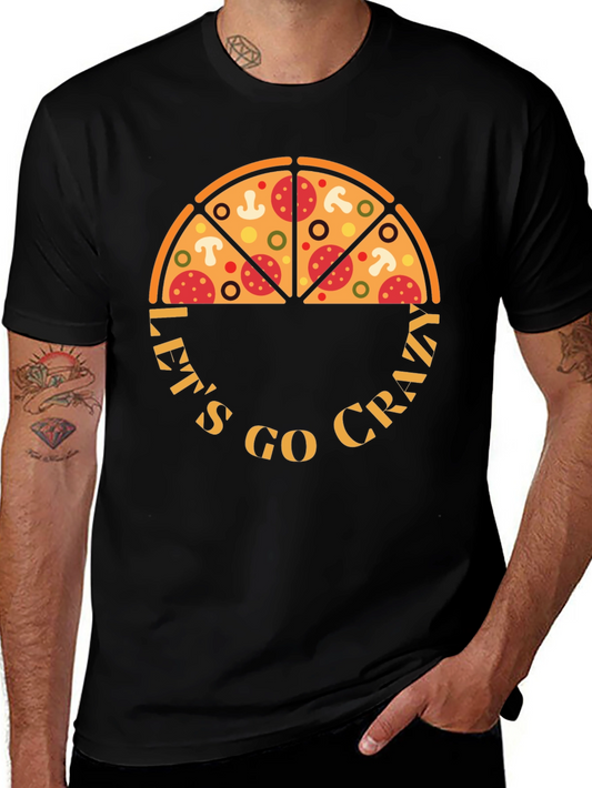Pizza Crazy Graphic T-Shirt - Fun Design