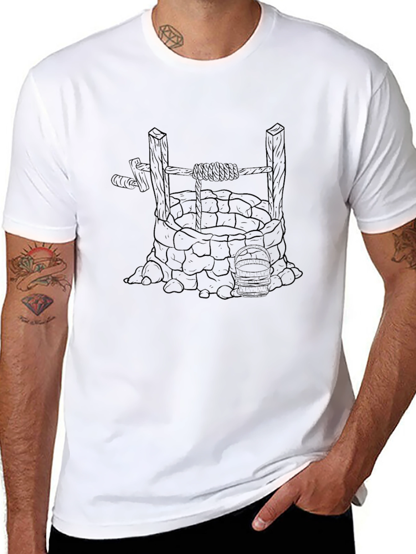 Well Graphic Tee - Black Cotton Blend