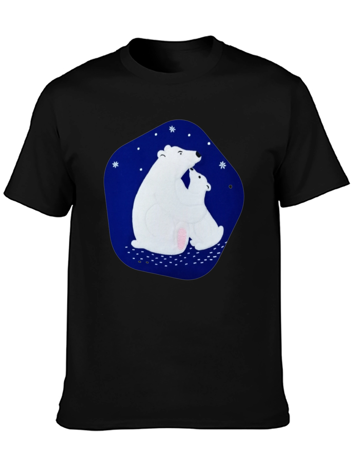 Black Polar Bear Graphic Tee