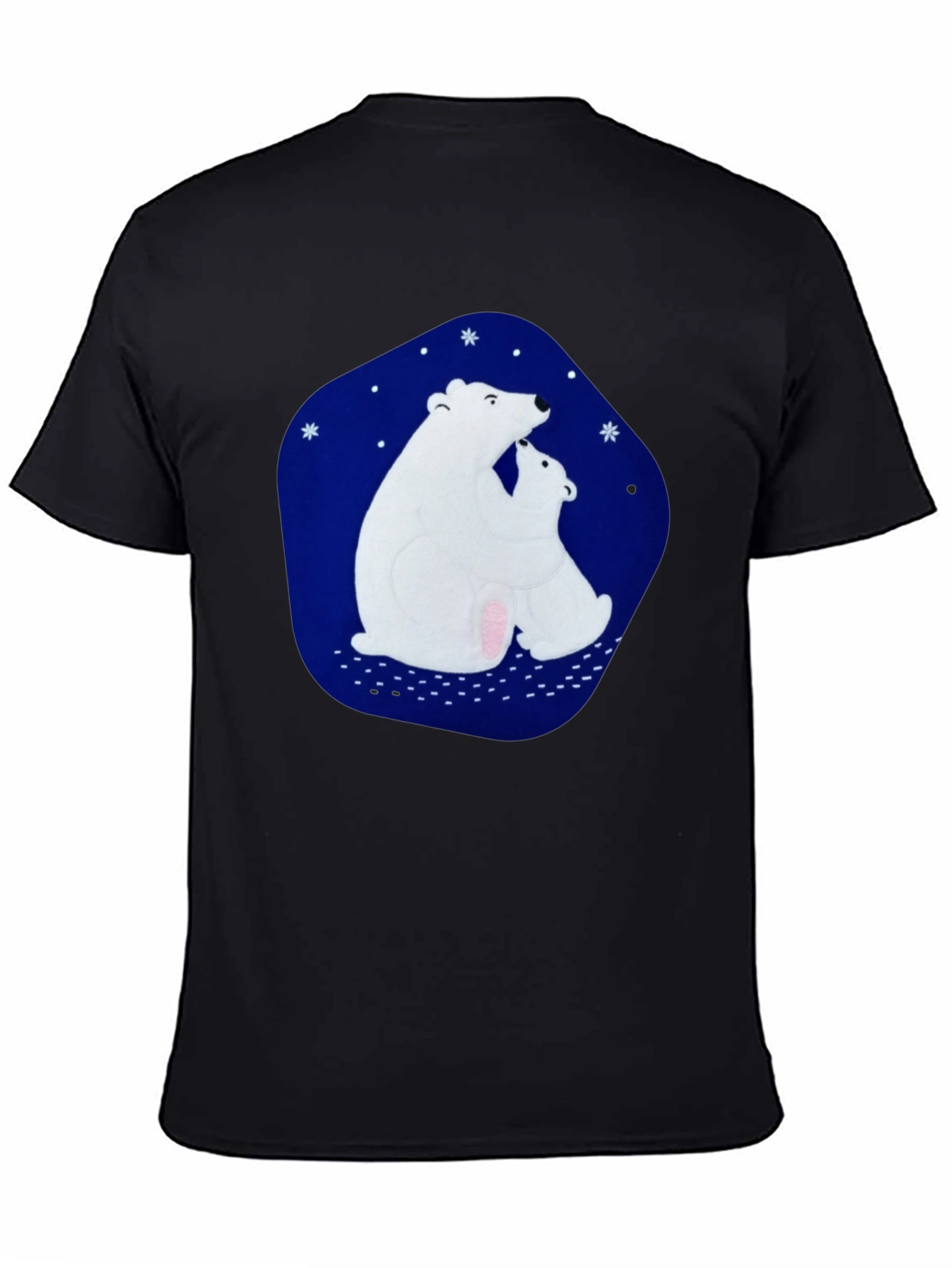 Black Polar Bear Graphic Tee