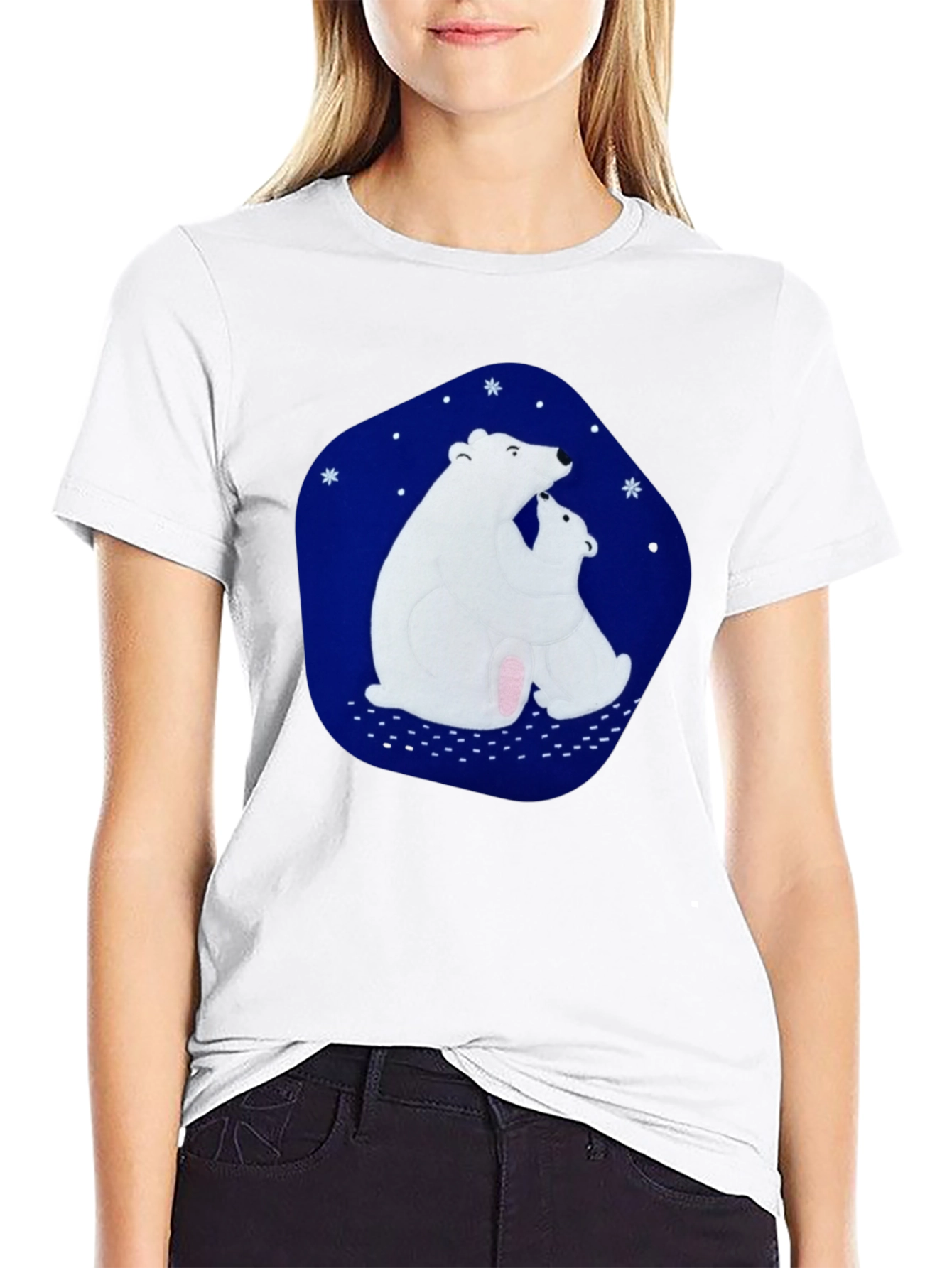 Black Polar Bear Graphic Tee