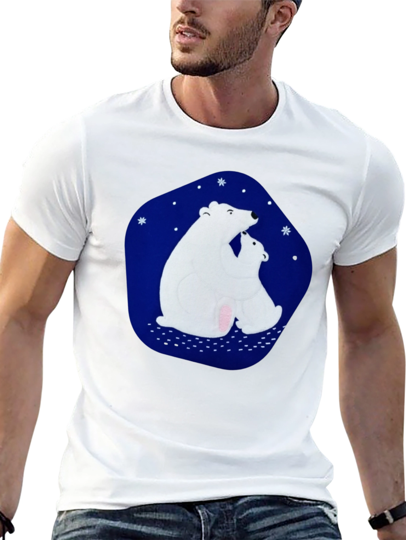 Black Polar Bear Graphic Tee
