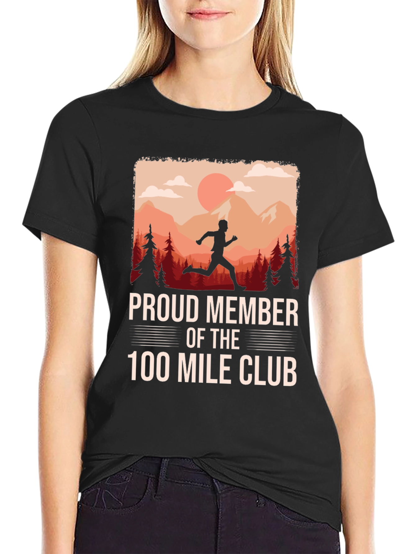 Proud Member 100 Mile Club Running T-Shirt