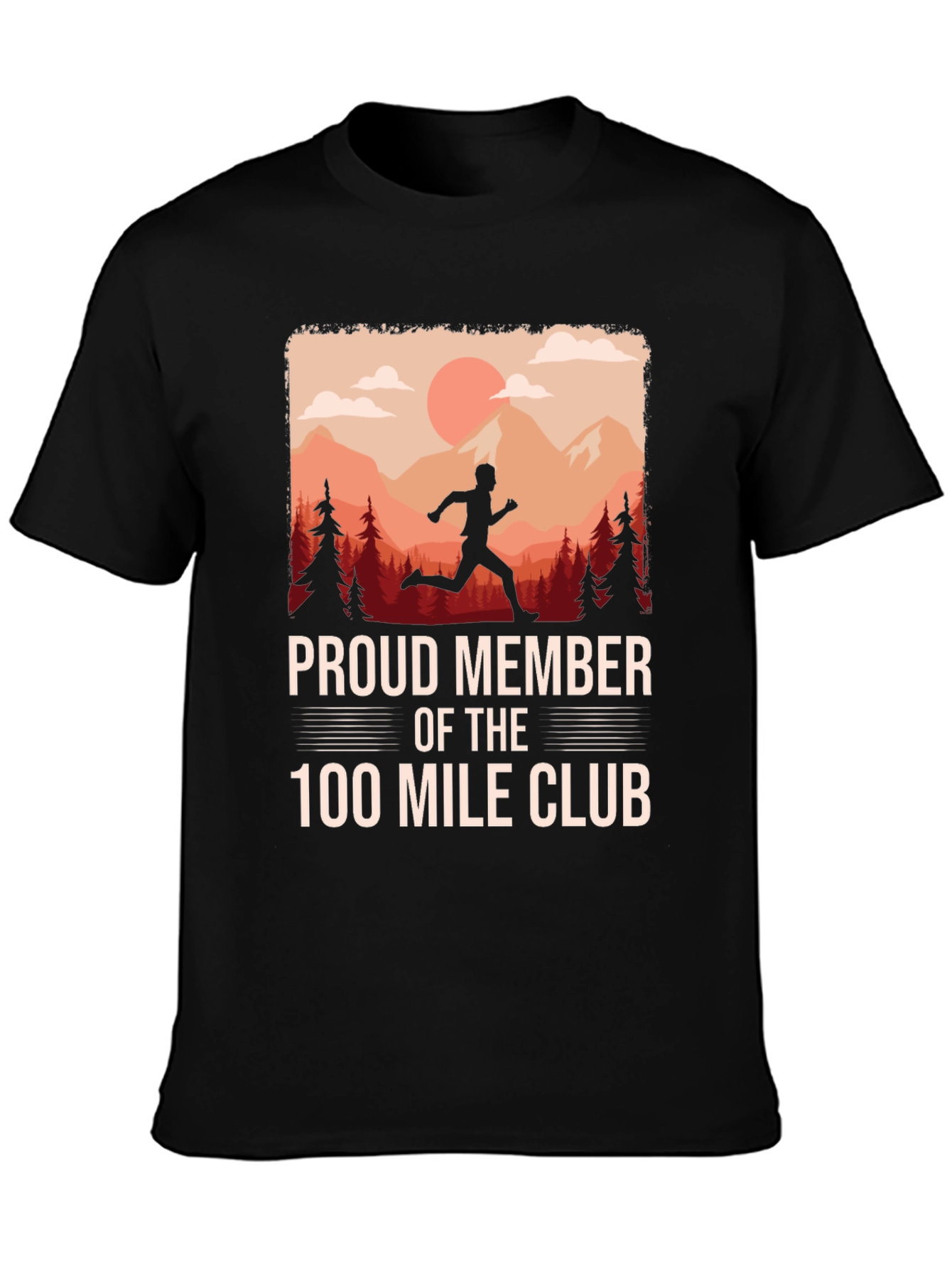 Proud Member 100 Mile Club Running T-Shirt