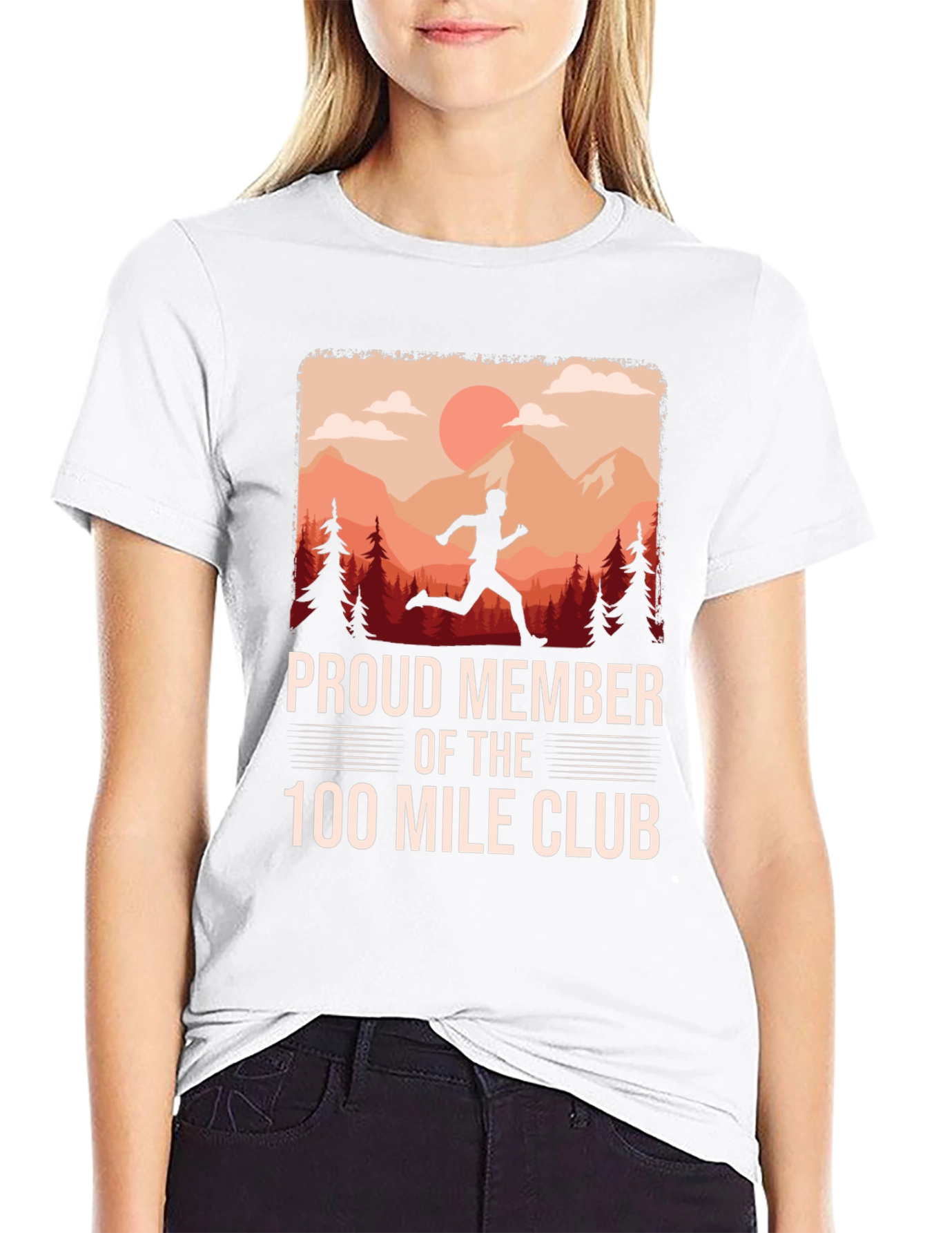 Proud Member 100 Mile Club Running T-Shirt