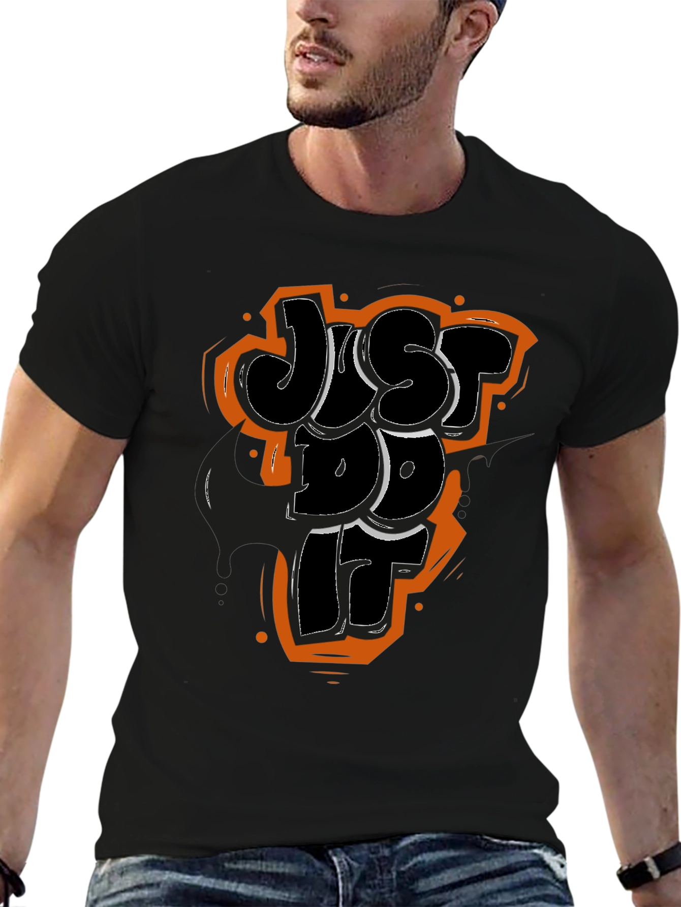 Just Do It Graphic Tee - Mens Black T-Shirt