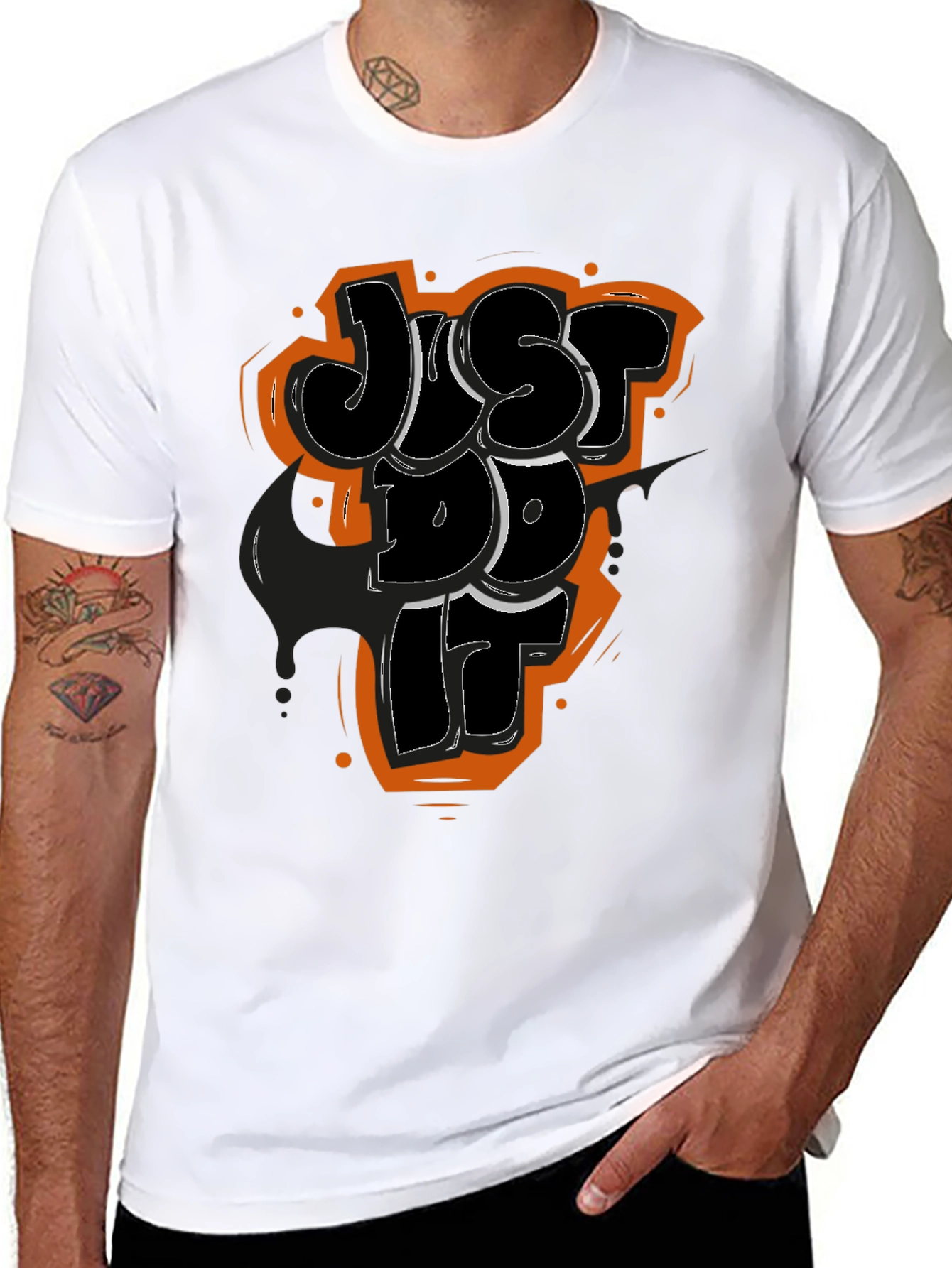 Just Do It Graphic Tee - Mens Black T-Shirt