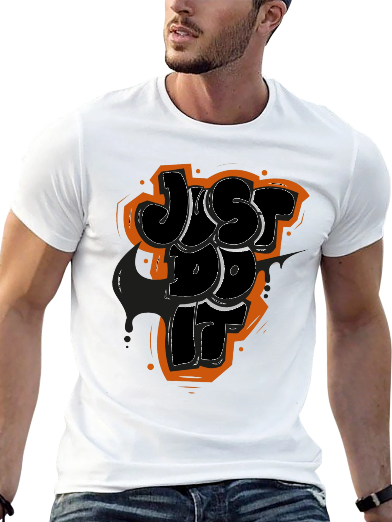 Just Do It Graphic Tee - Mens Black T-Shirt