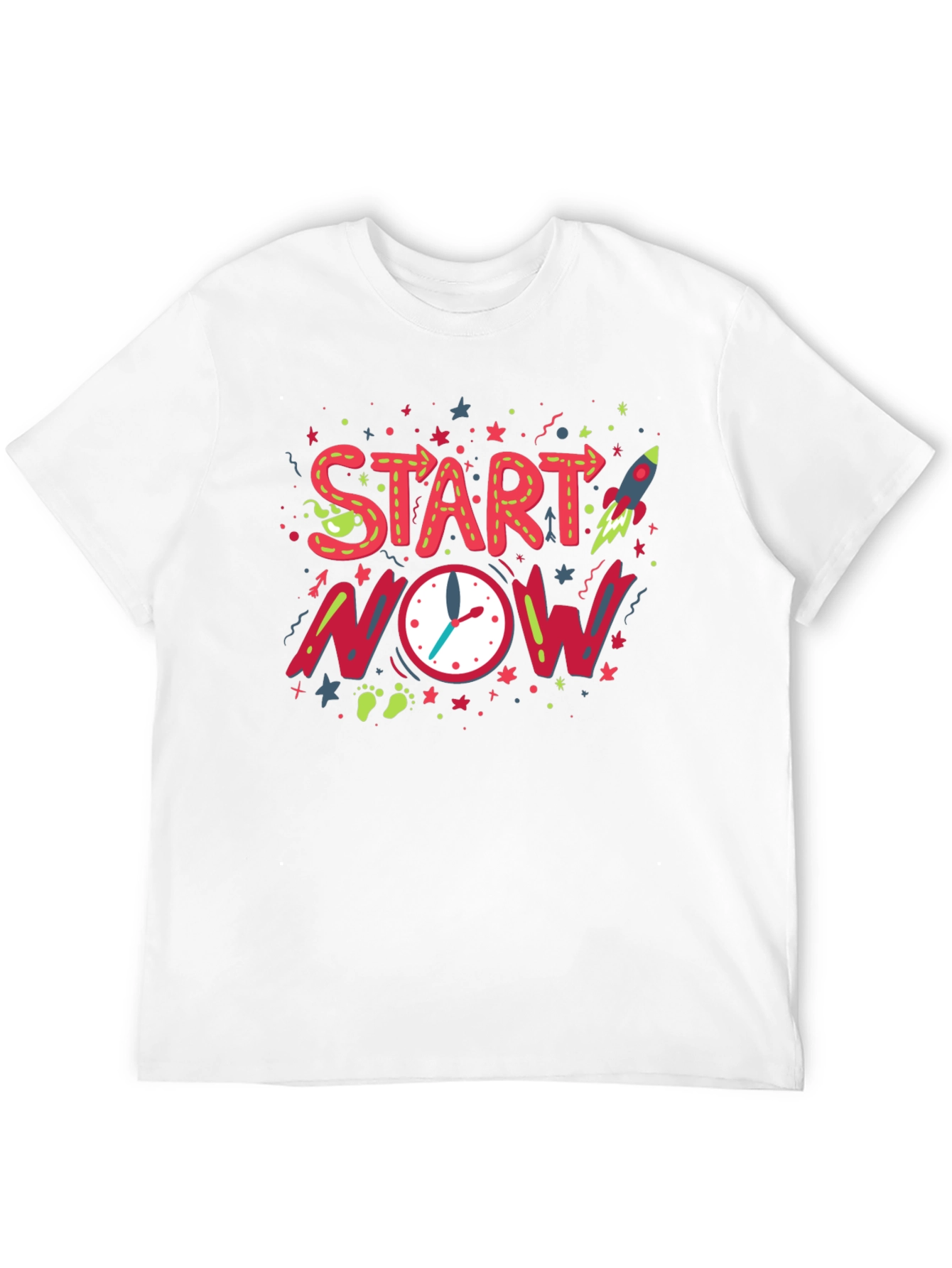 Start Now Graphic Tee - Motivational Shirt