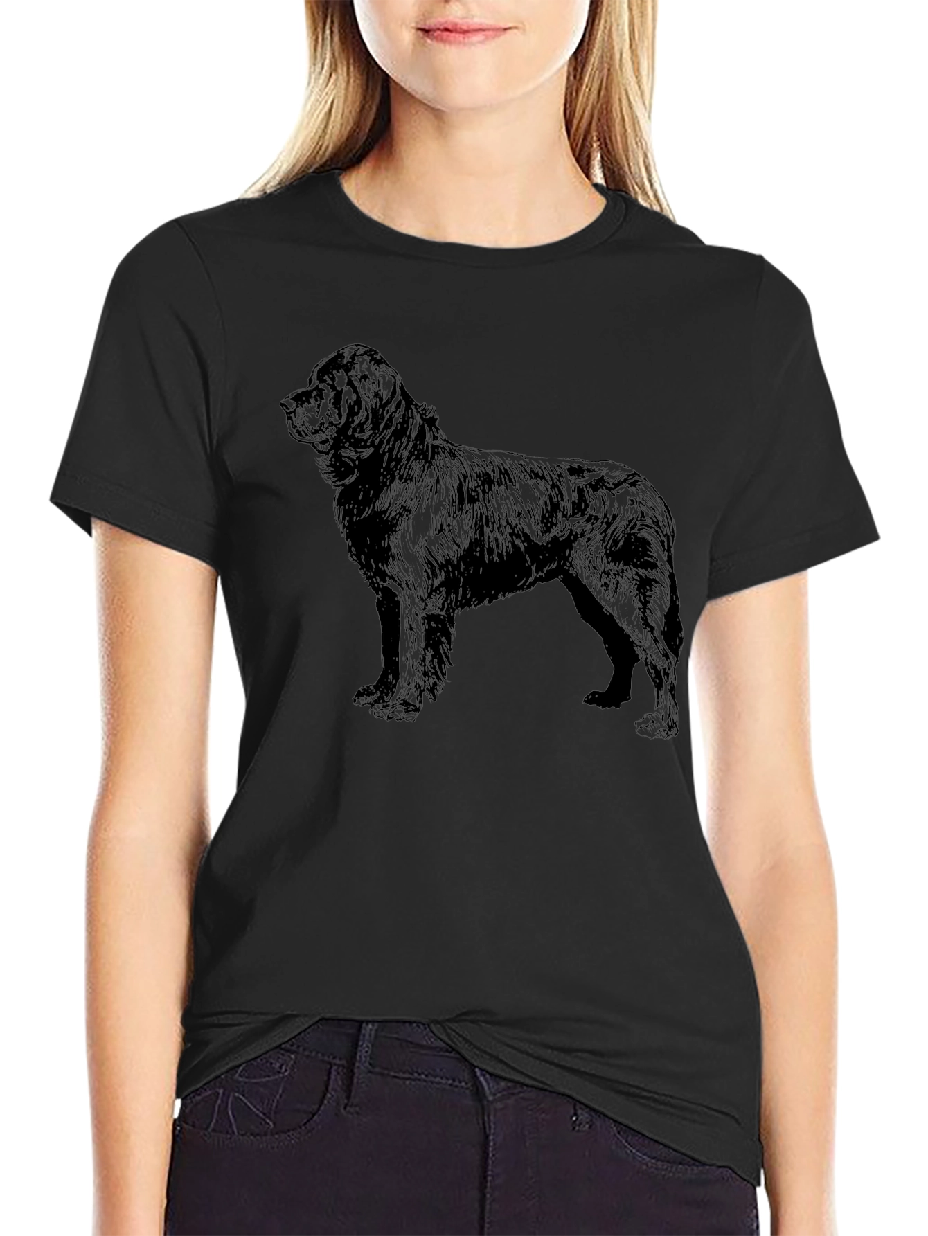 Black Dog Graphic Tee - Mens Casual Shirt