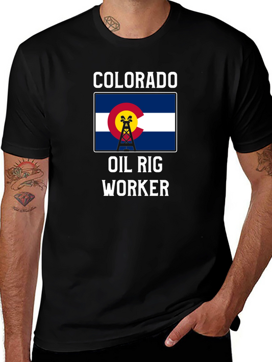 Colorado Oil Rig Worker Graphic T-Shirt