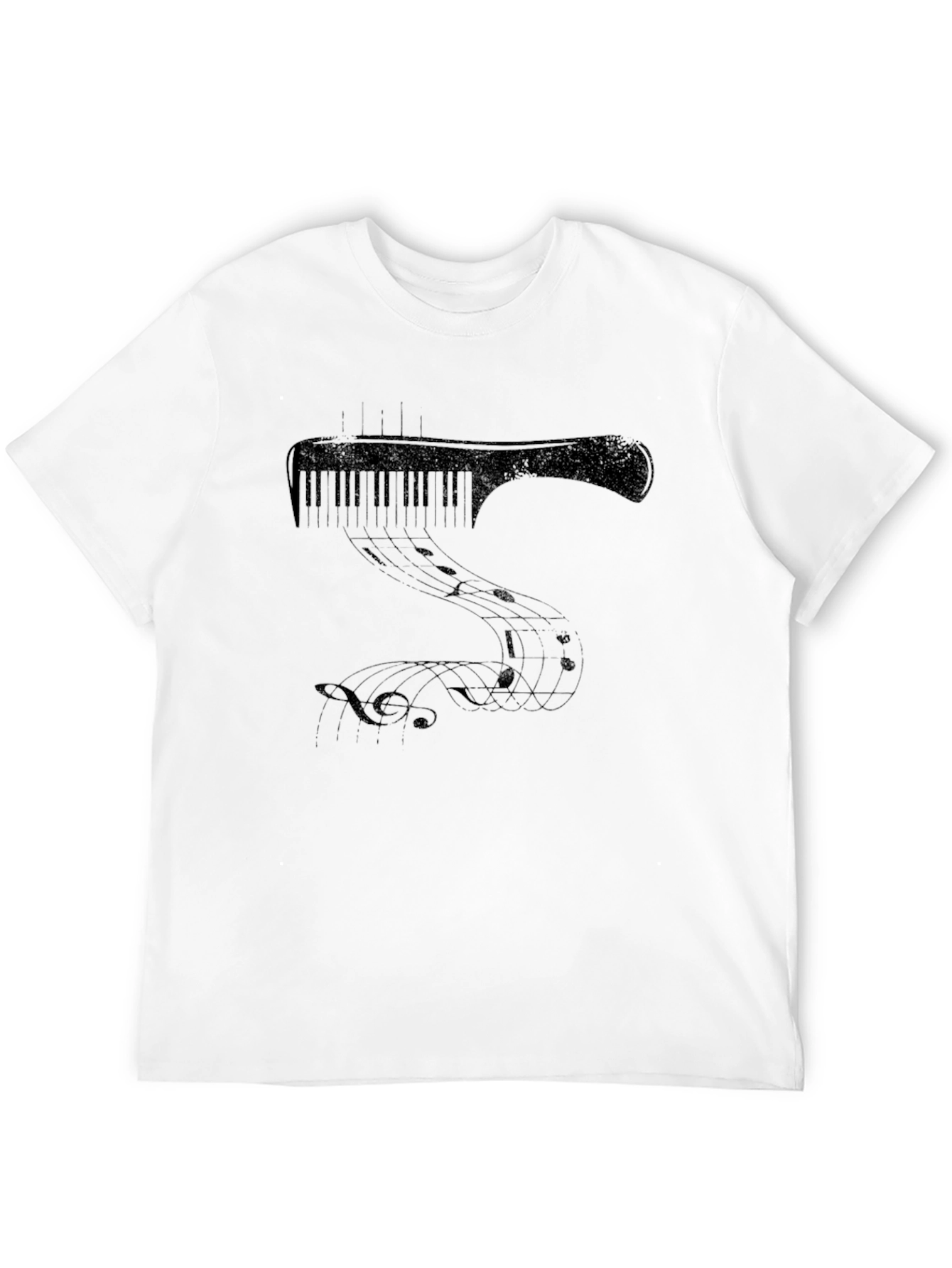Musical Keyboard & Notes Graphic T-Shirt