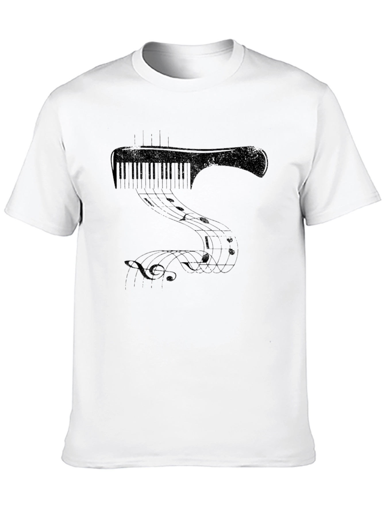 Musical Keyboard & Notes Graphic T-Shirt