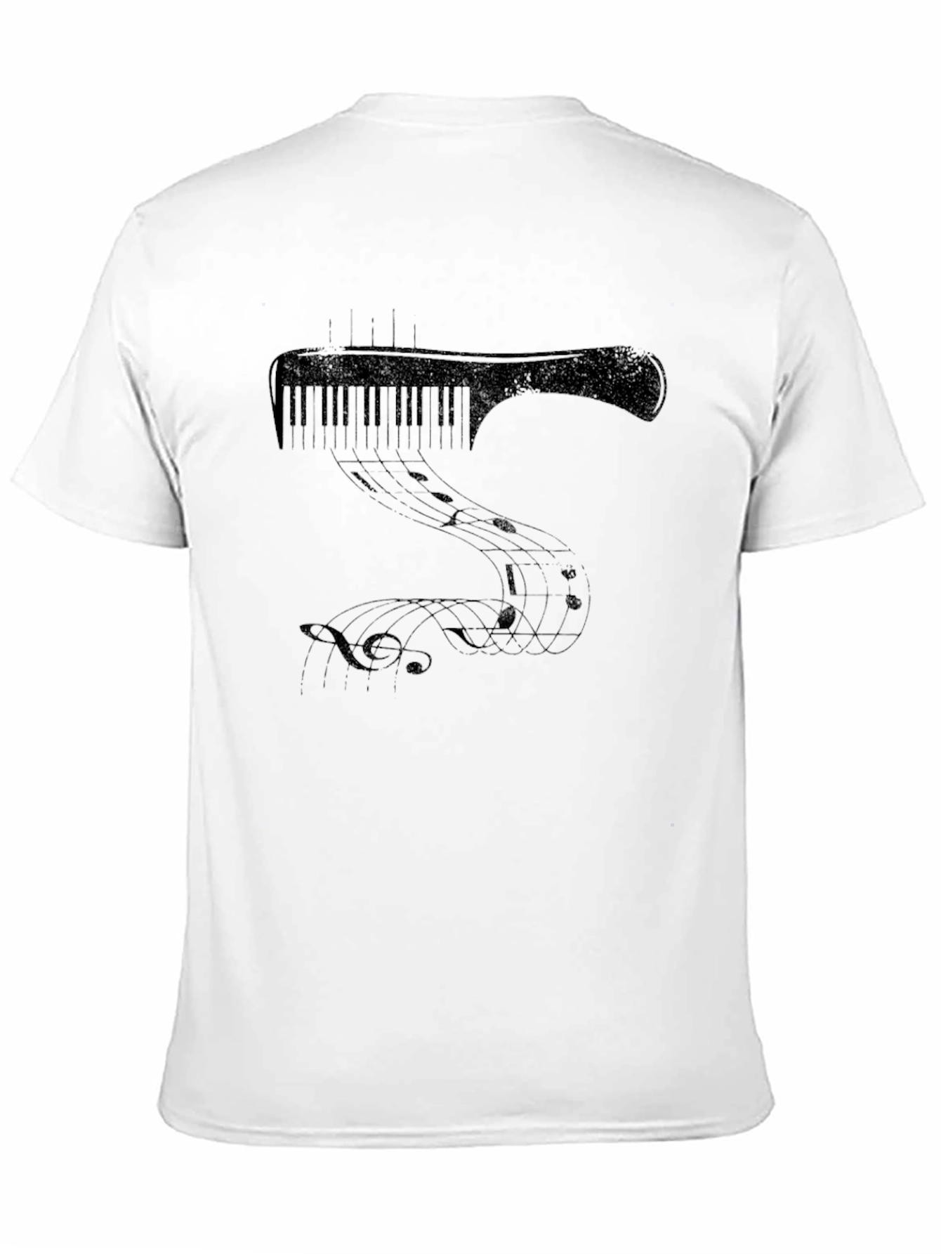 Musical Keyboard & Notes Graphic T-Shirt