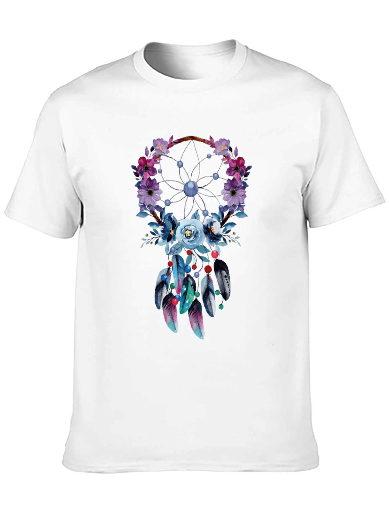 Floral Dreamcatcher Graphic Tee - Stylish Comfort